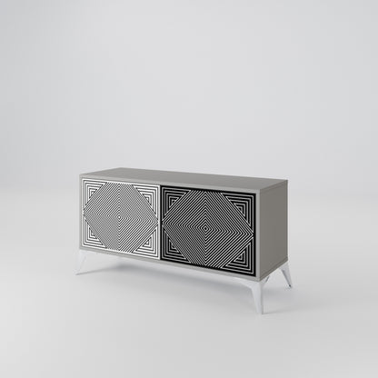 POLYGON ILLUSION Kompaktní dvoudveřový TV stolek