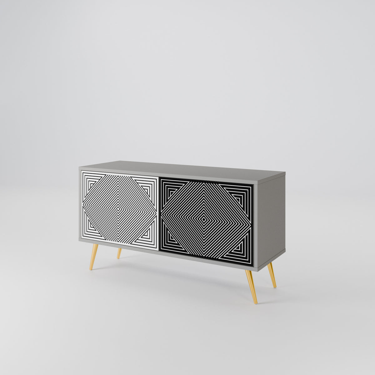 POLYGON ILLUSION Mobile TV Compatto a 2 Ante