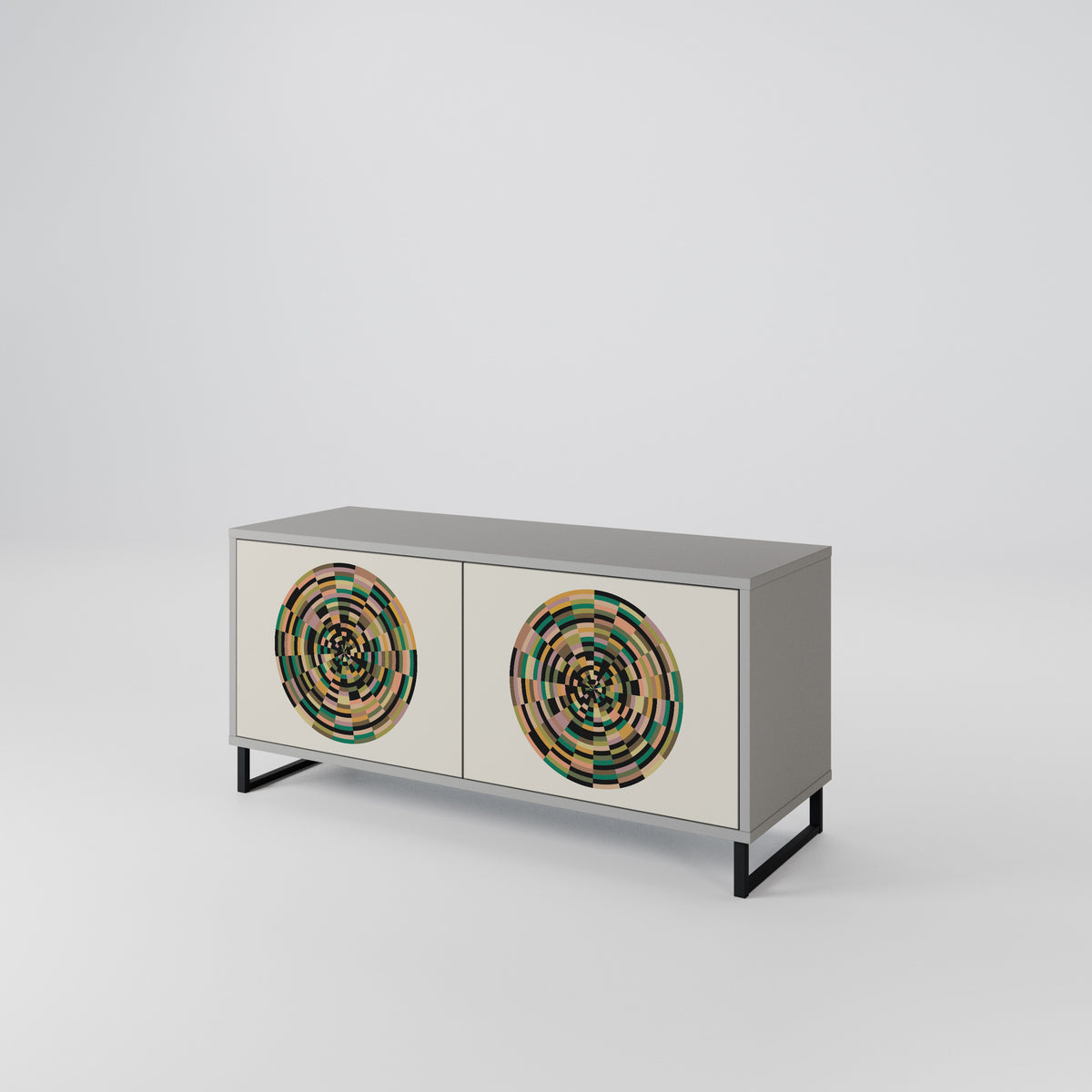 GREEN CIRCLES Mobile TV Compatto a 2 Ante
