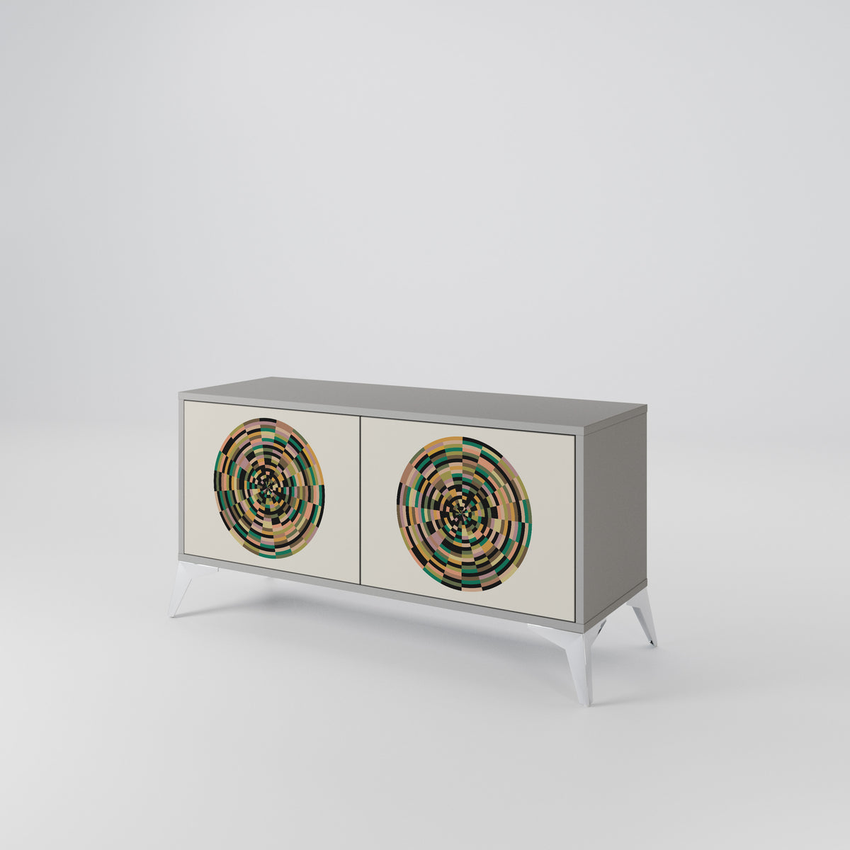 GREEN CIRCLES Mobile TV Compatto a 2 Ante