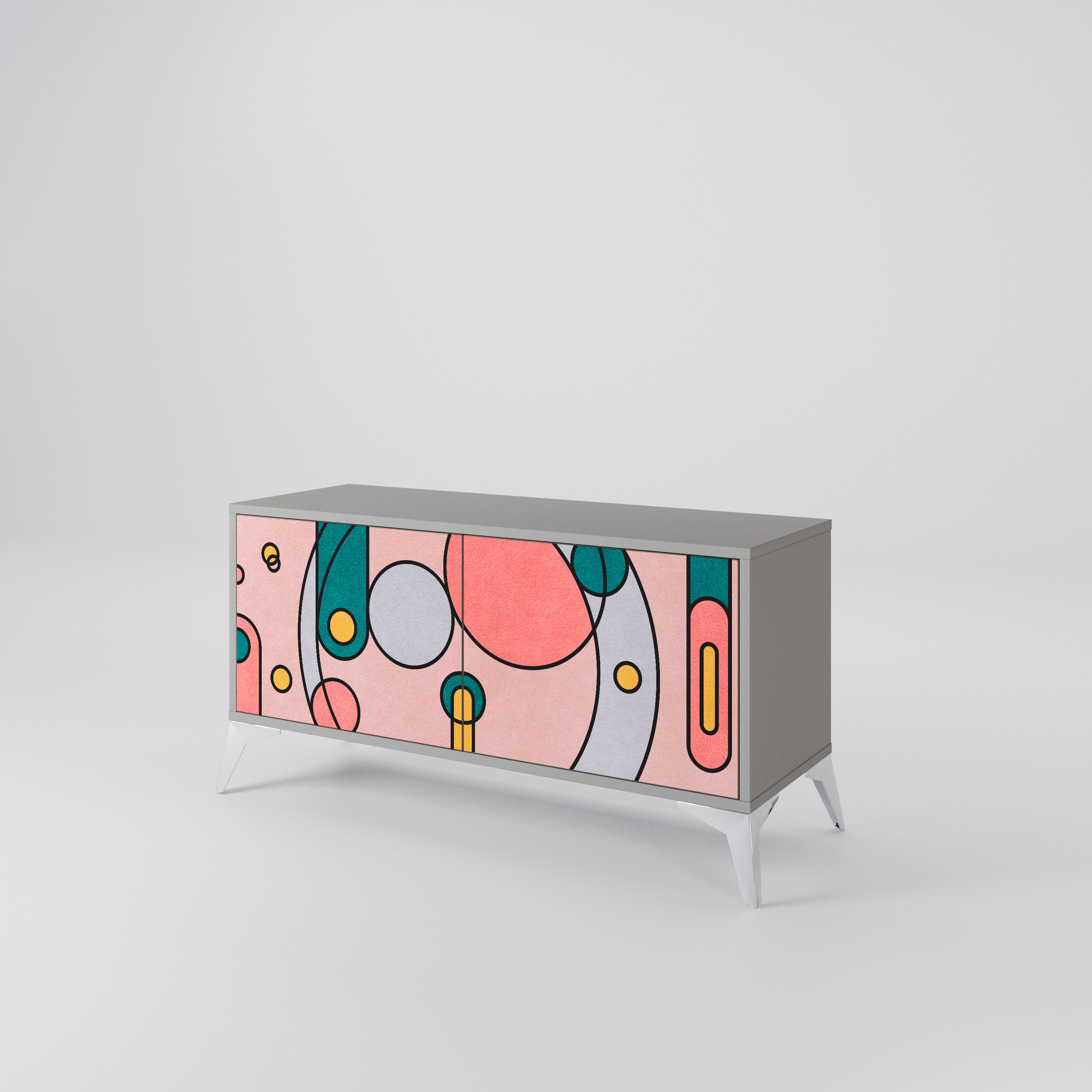 GOSSAMER ECHOES Compact 2-Door TV Cabinet