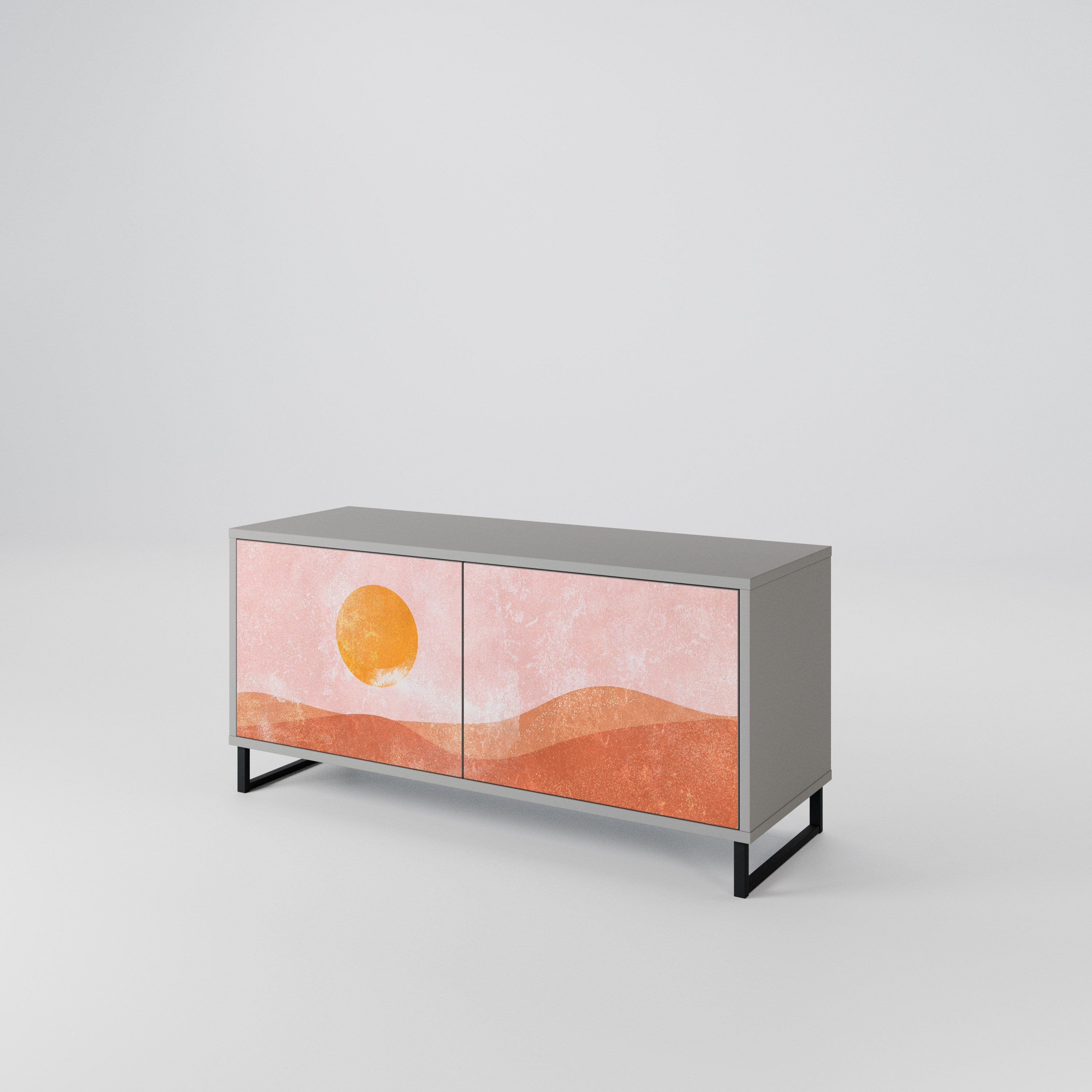 LUMINOUS SUNLIGHT Compact 2-Door TV Cabinet