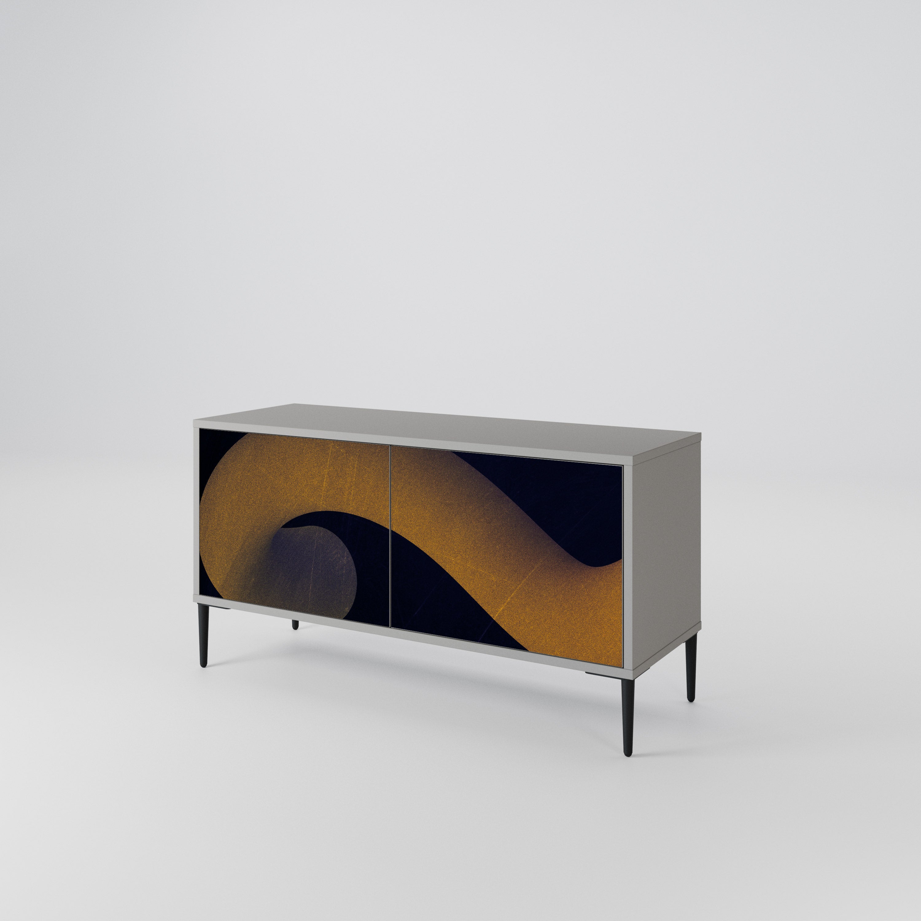 HOLLOW TIME Compact 2-Door TV Cabinet