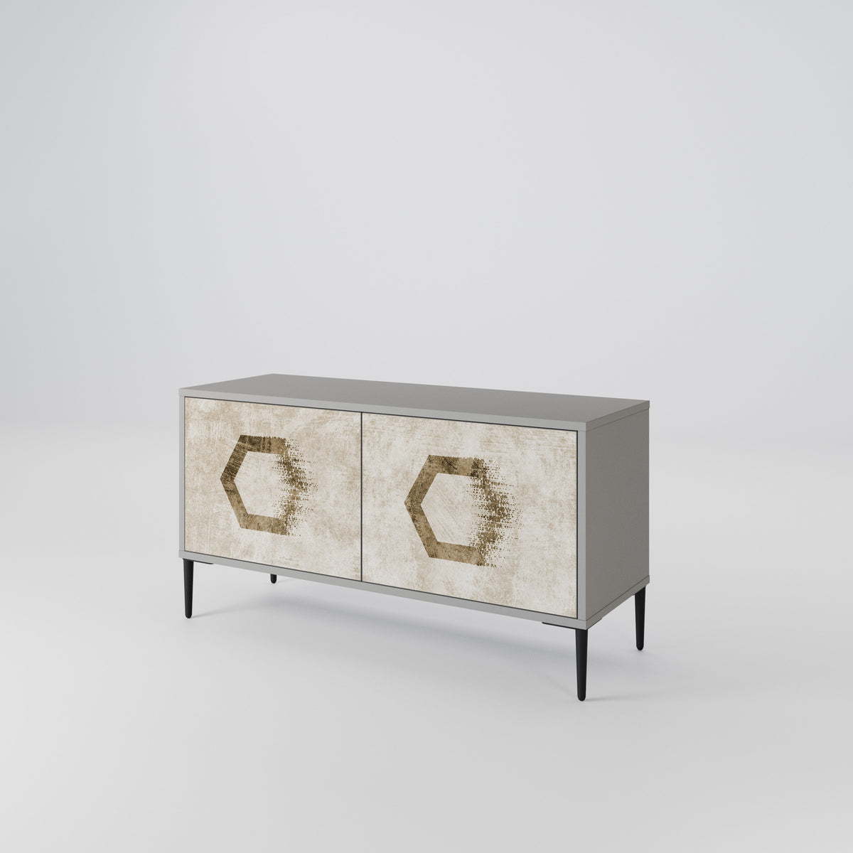 HEXAGONAL SHAPES Mueble de TV Compacto de 2 puertas