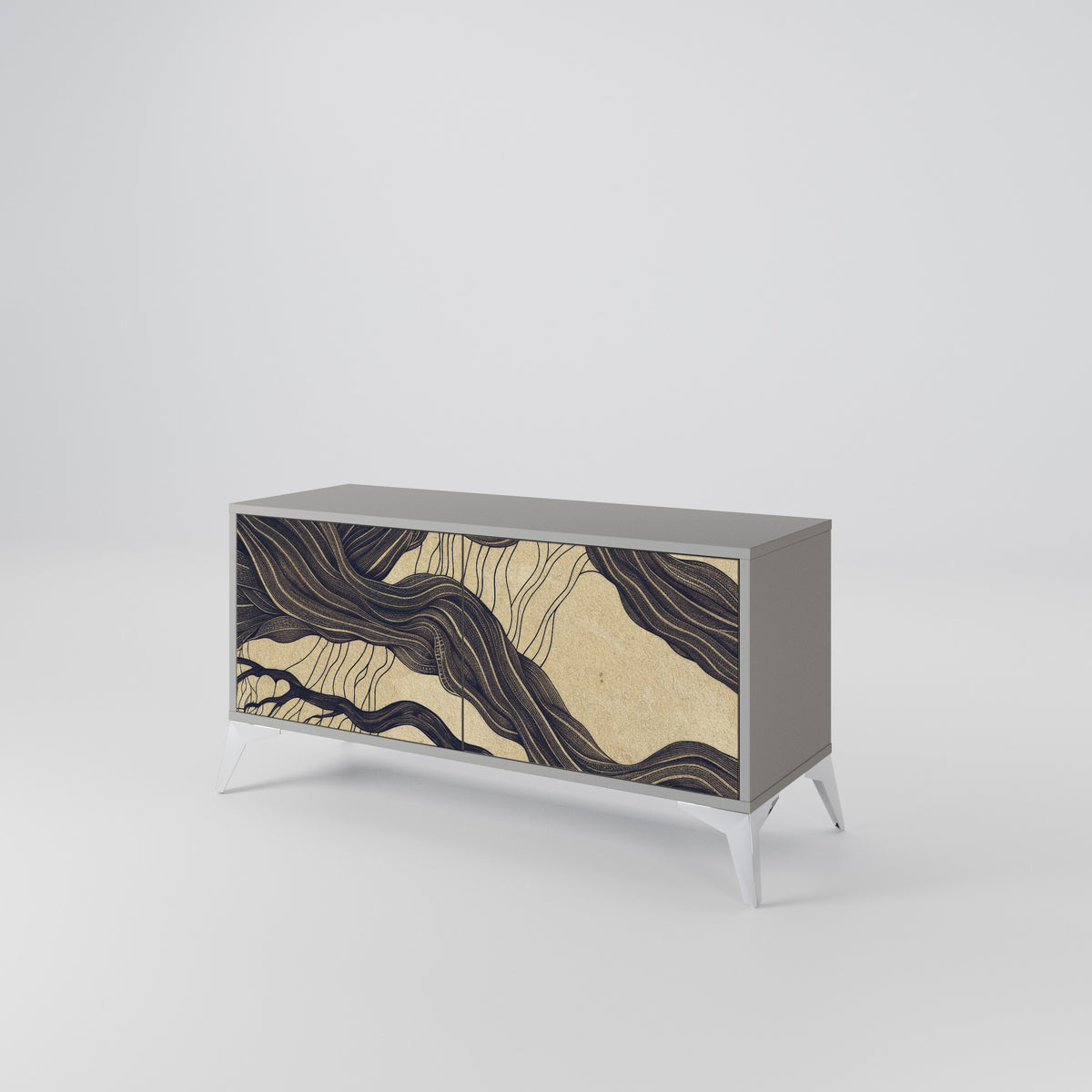 UNIFIED FRAGMENTS Mueble de TV Compacto de 2 puertas
