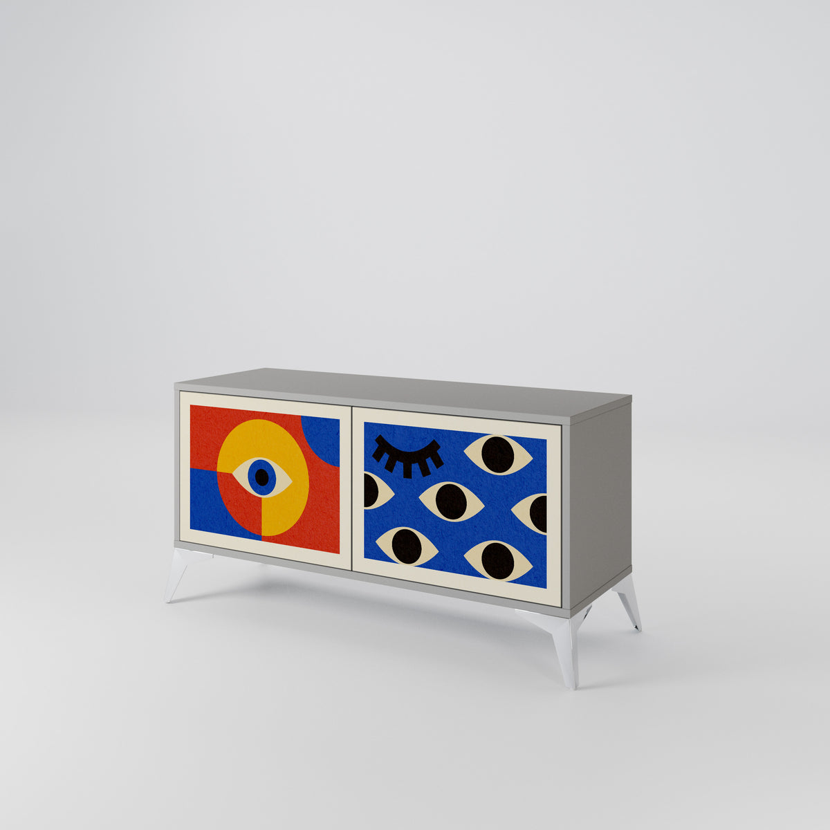 GEOMETRIC EYES Συμπαγές έπιπλο τηλεόρασης 2-θυρών