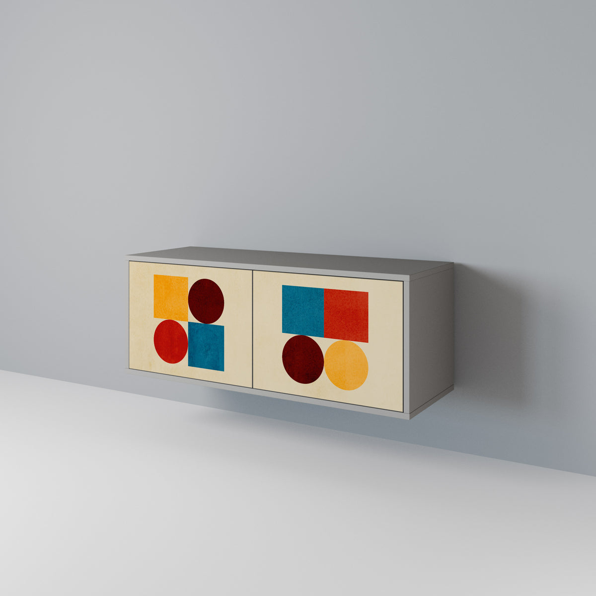 GEOMETRIC PUZZLE Mueble de TV Compacto de 2 puertas