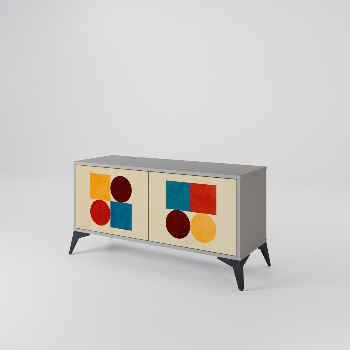 GEOMETRIC PUZZLE Mueble de TV Compacto de 2 puertas