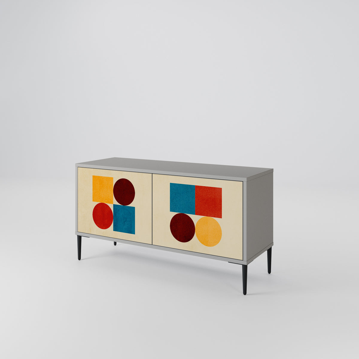 GEOMETRIC PUZZLE Mueble de TV Compacto de 2 puertas