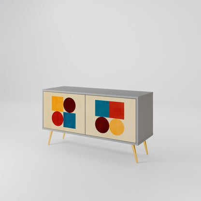 GEOMETRIC PUZZLE Mobile TV Compatto a 2 Ante
