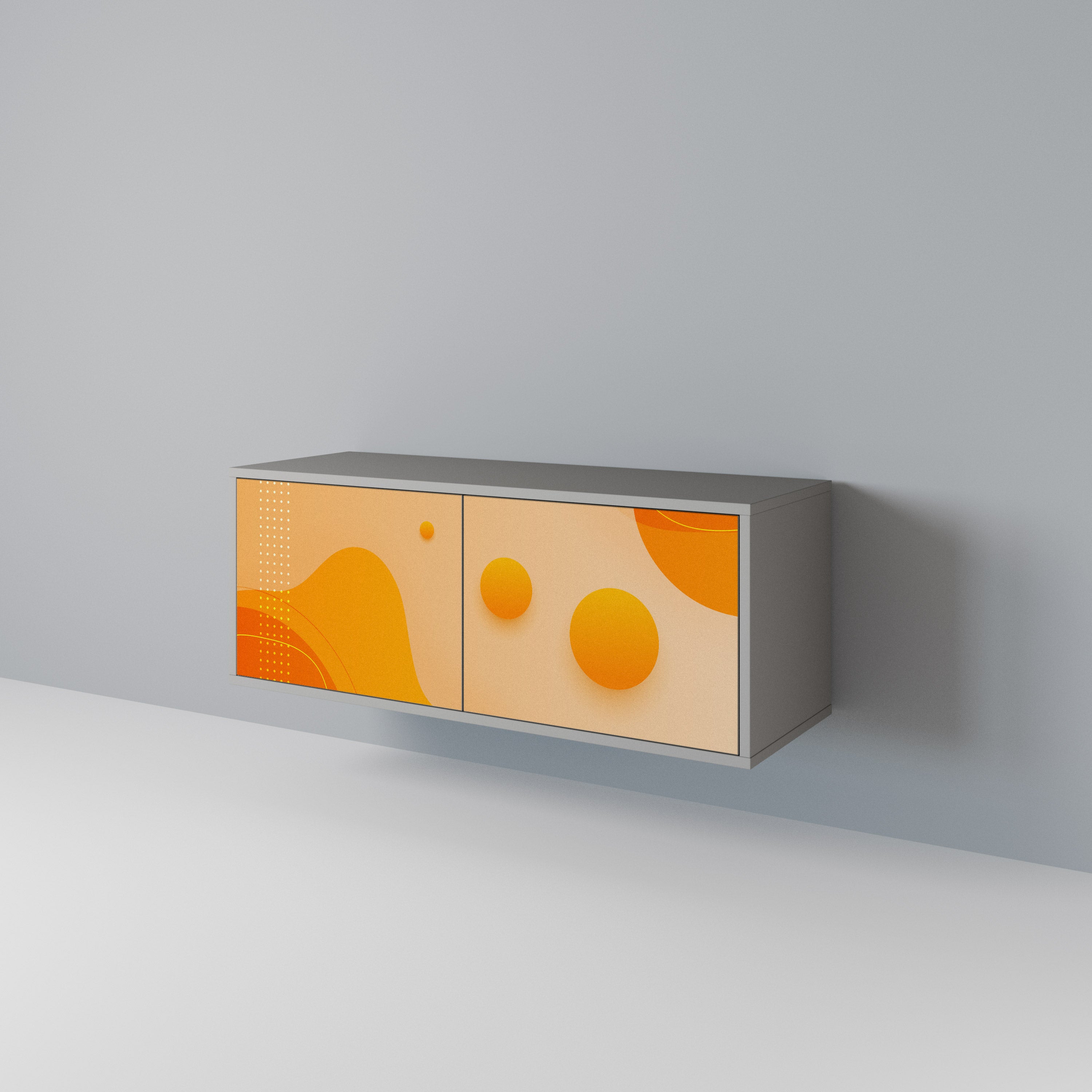 ORANGE ARRANGEMENT Mueble de TV Compacto de 2 puertas