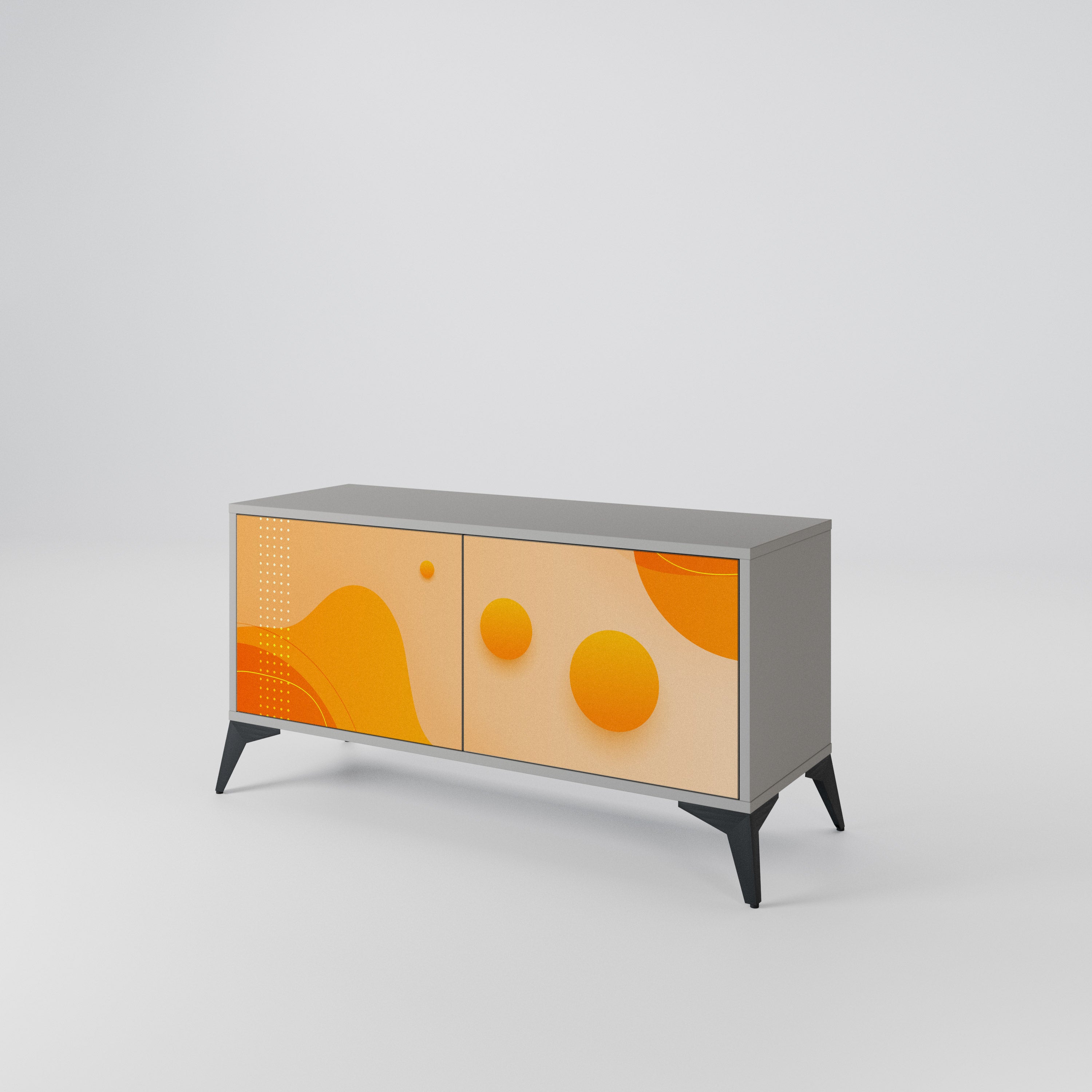 ORANGE ARRANGEMENT Mueble de TV Compacto de 2 puertas