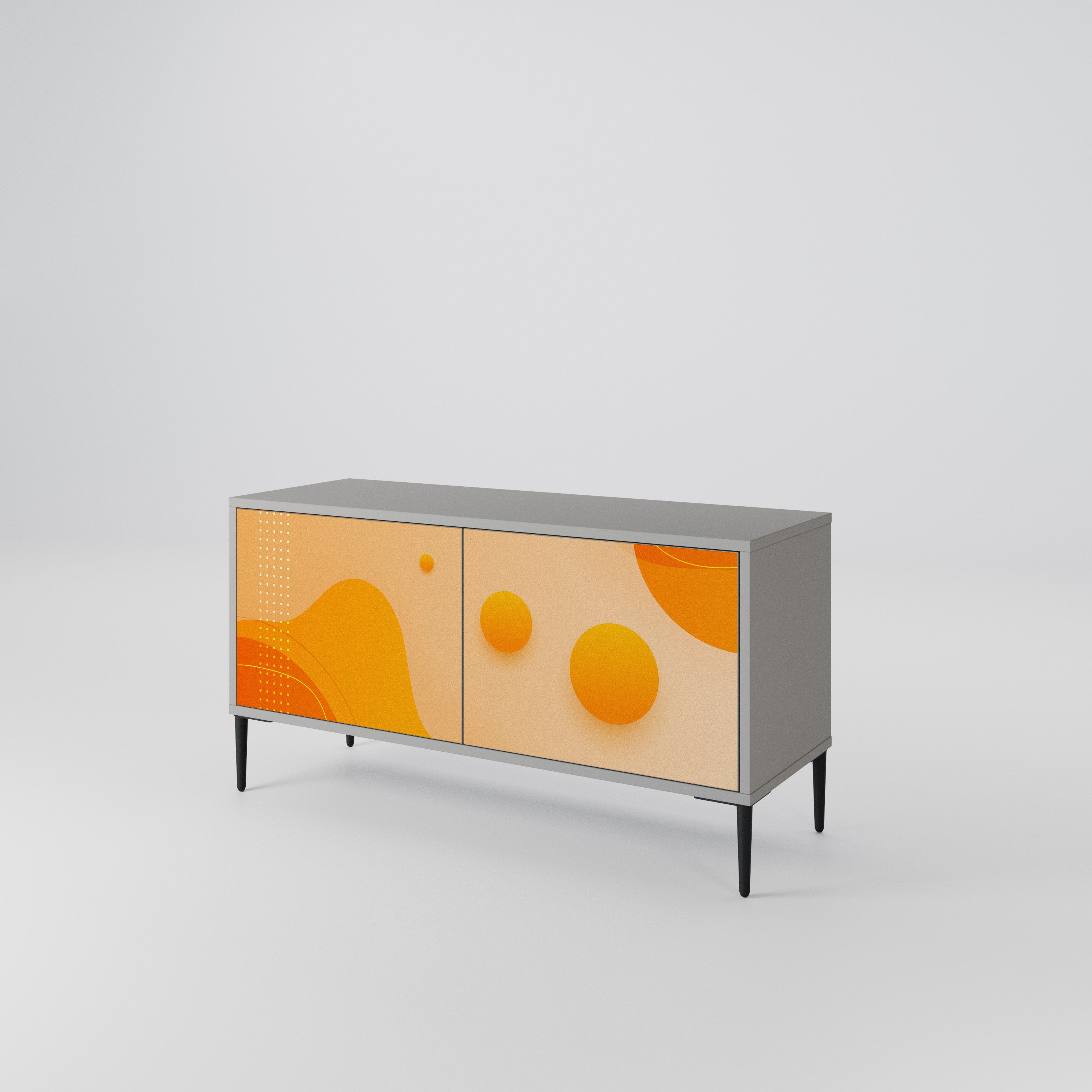 ORANGE ARRANGEMENT Mueble de TV Compacto de 2 puertas