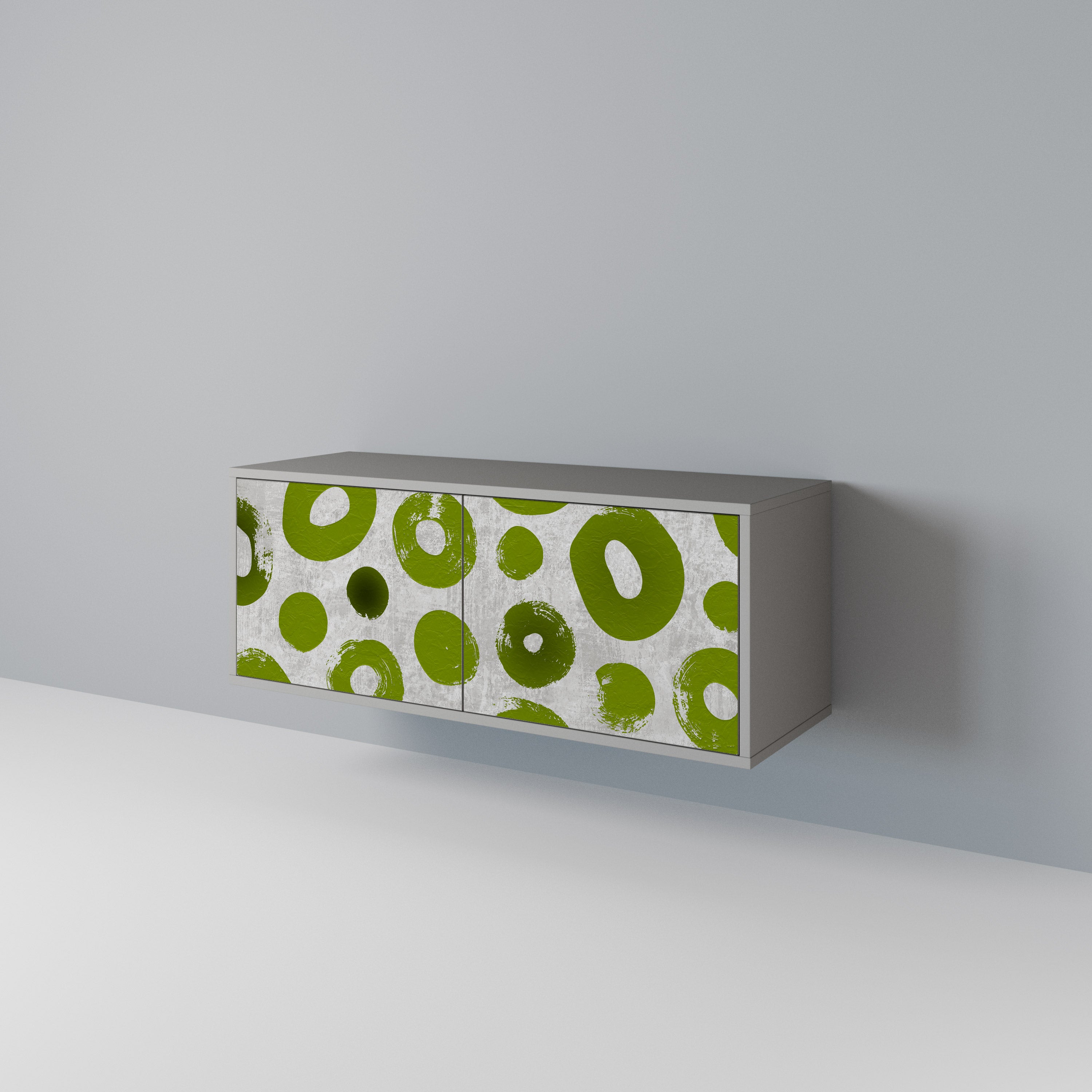 GREEN RHAPSODY Mueble de TV Compacto de 2 puertas