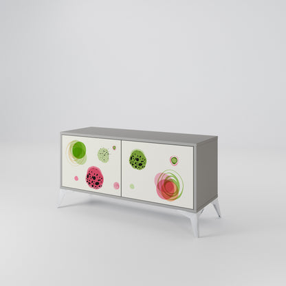 COLORFUL COSMOS Compact 2-Door TV Cabinet