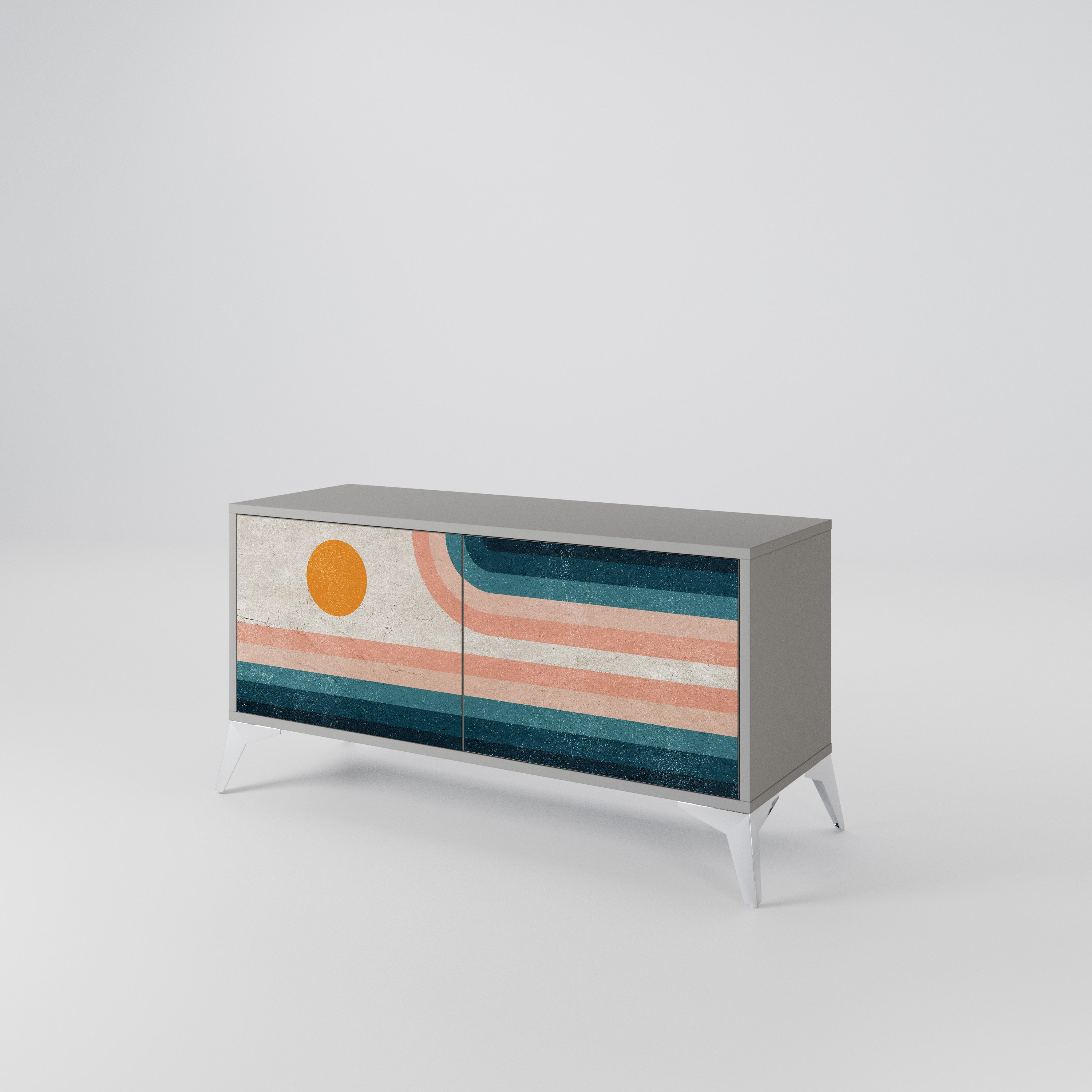 TWO HALVES Mueble de TV Compacto de 2 puertas