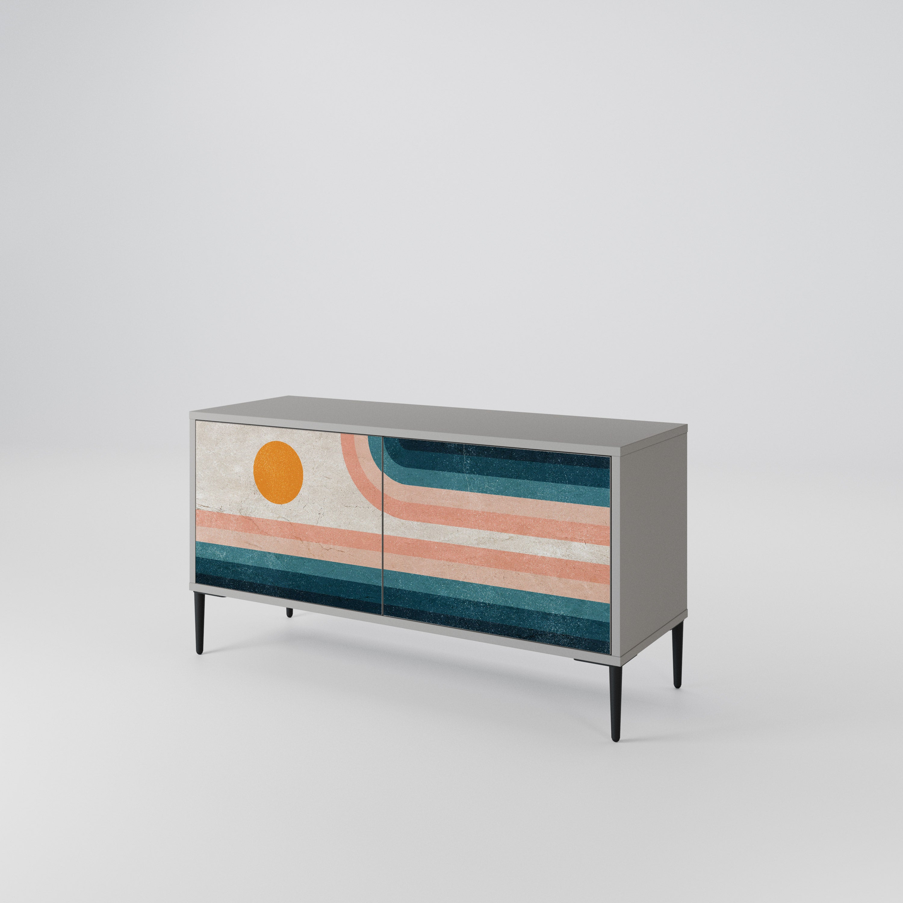 TWO HALVES Mueble de TV Compacto de 2 puertas