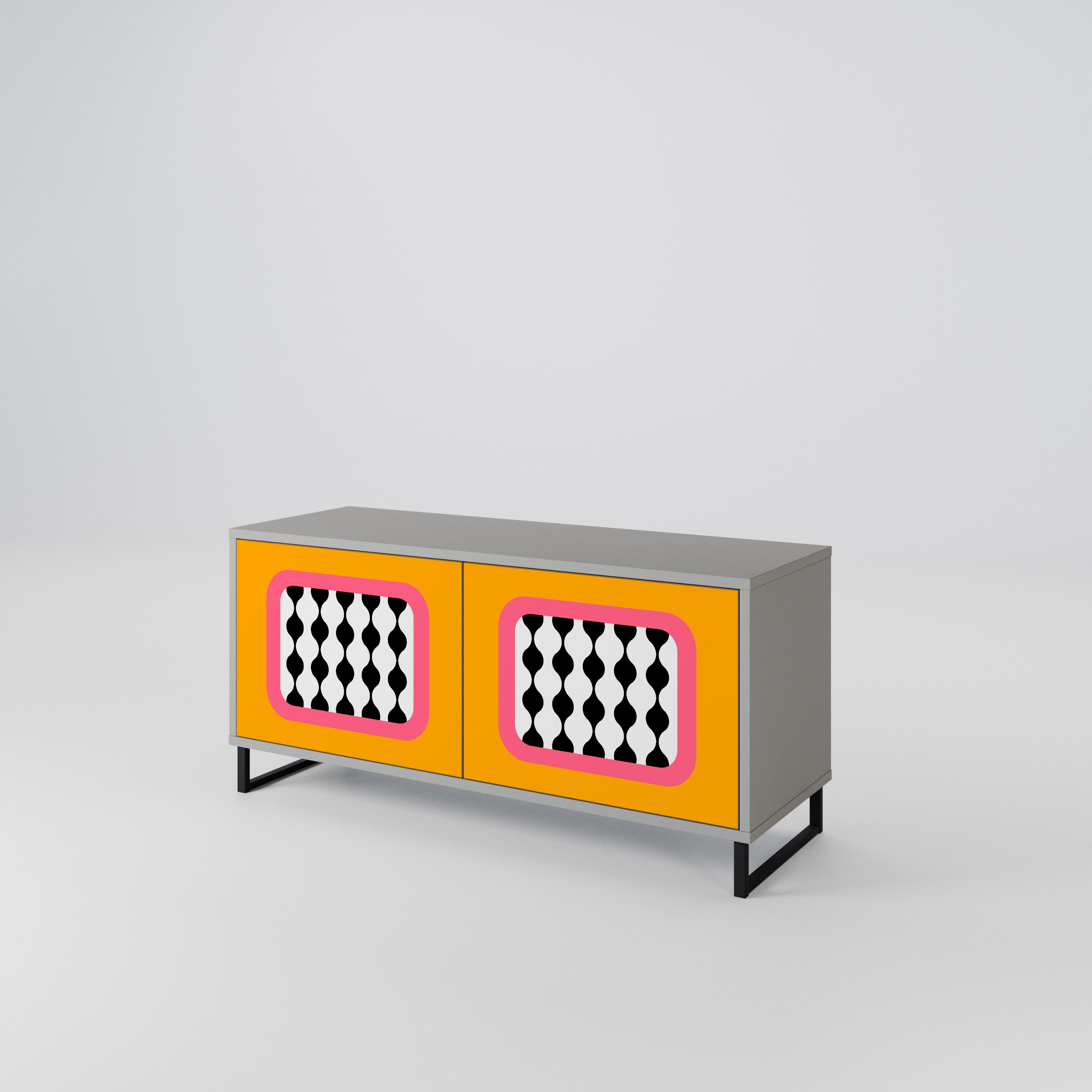 TEARS IN HEAVEN Mueble de TV Compacto de 2 puertas