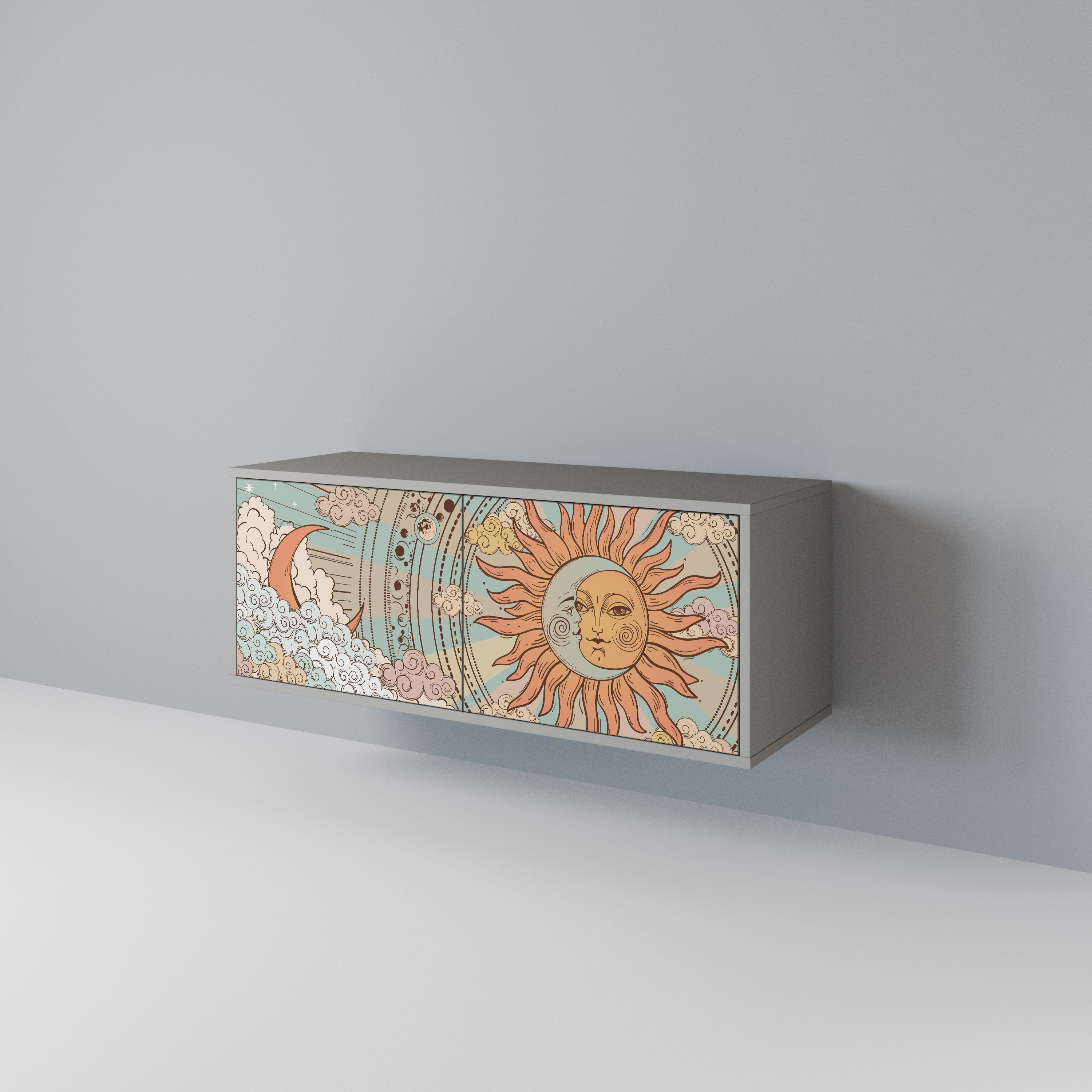 MYSTICAL STRUCTURE Mueble de TV Compacto de 2 puertas