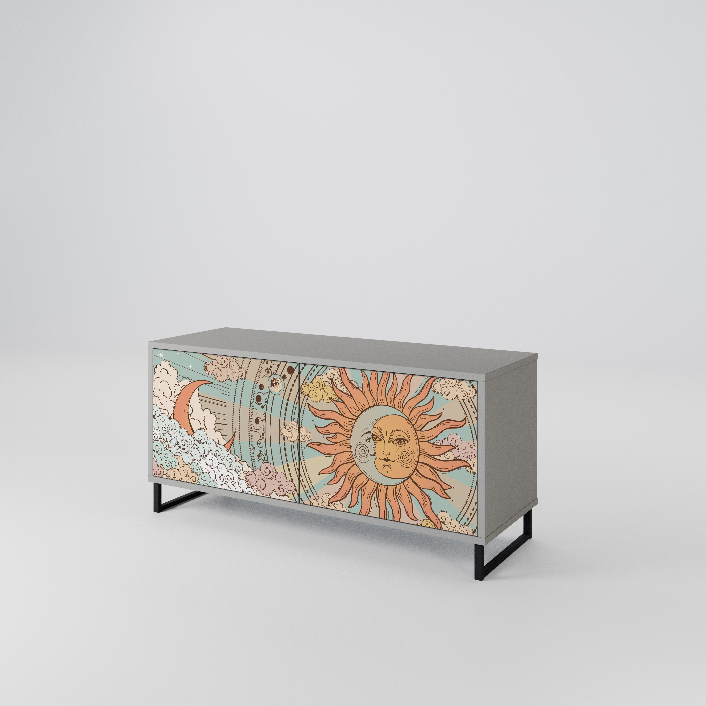 MYSTICAL STRUCTURE Mueble de TV Compacto de 2 puertas