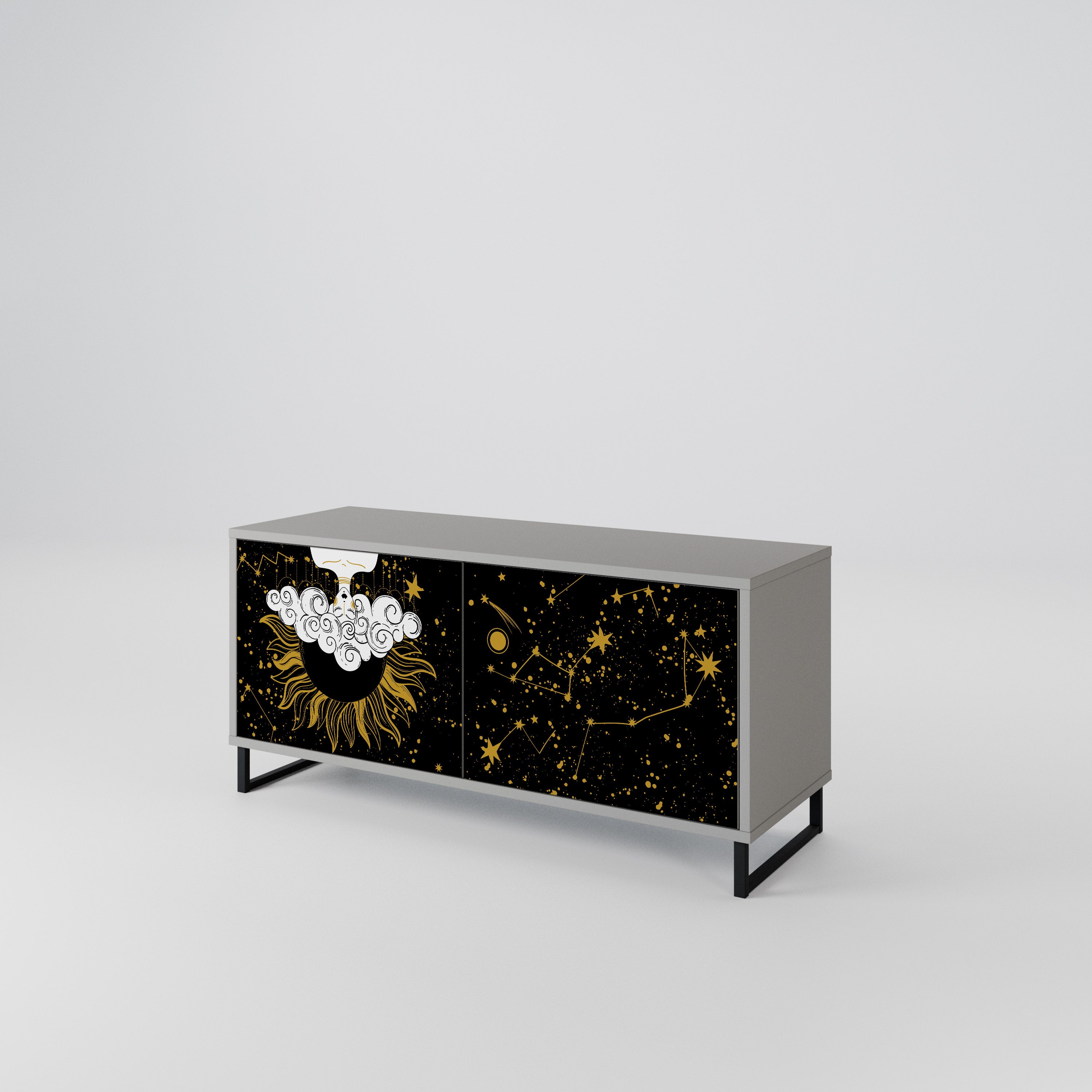 STELLAR CONSTELLATIONS Mueble de TV Compacto de 2 puertas