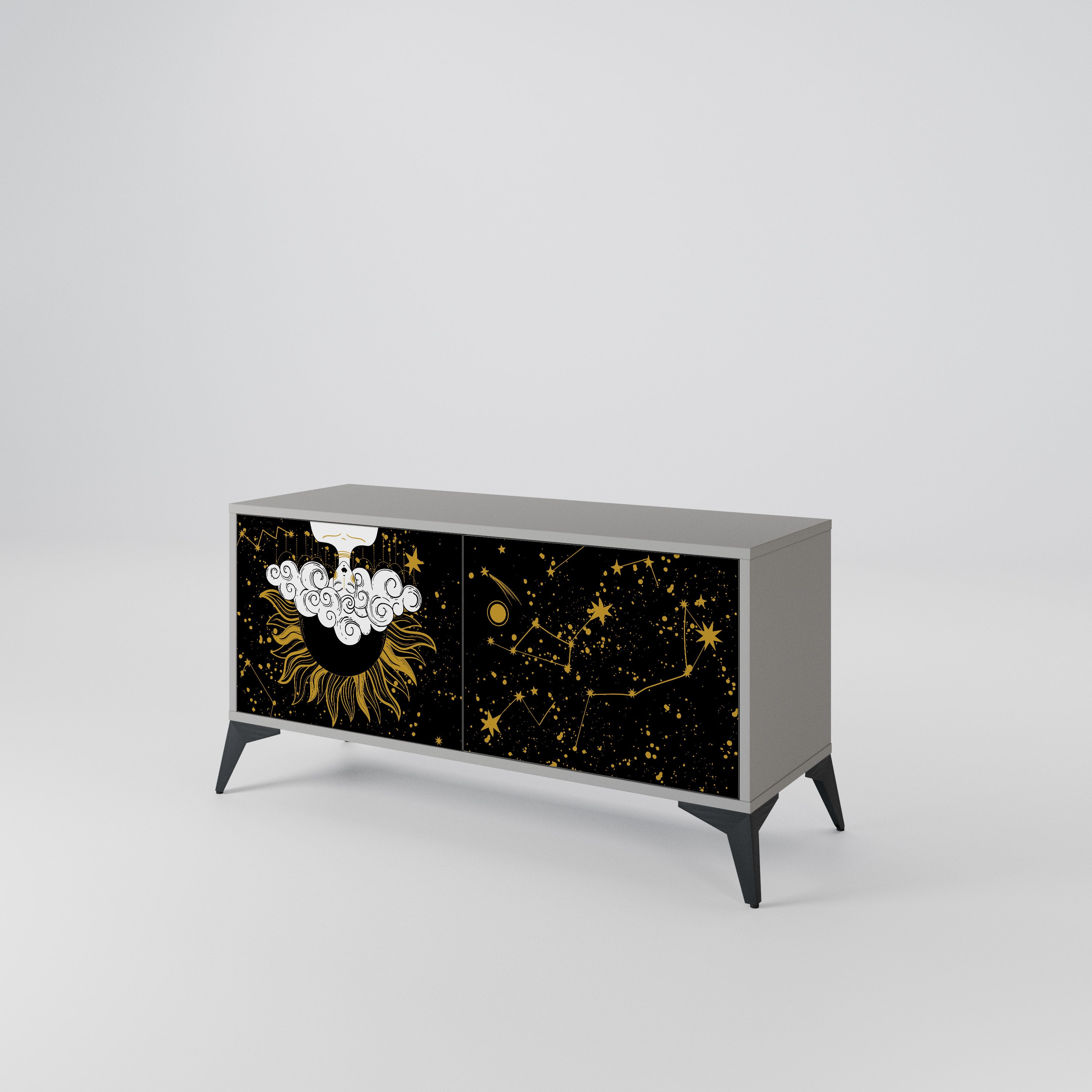 STELLAR CONSTELLATIONS Mueble de TV Compacto de 2 puertas