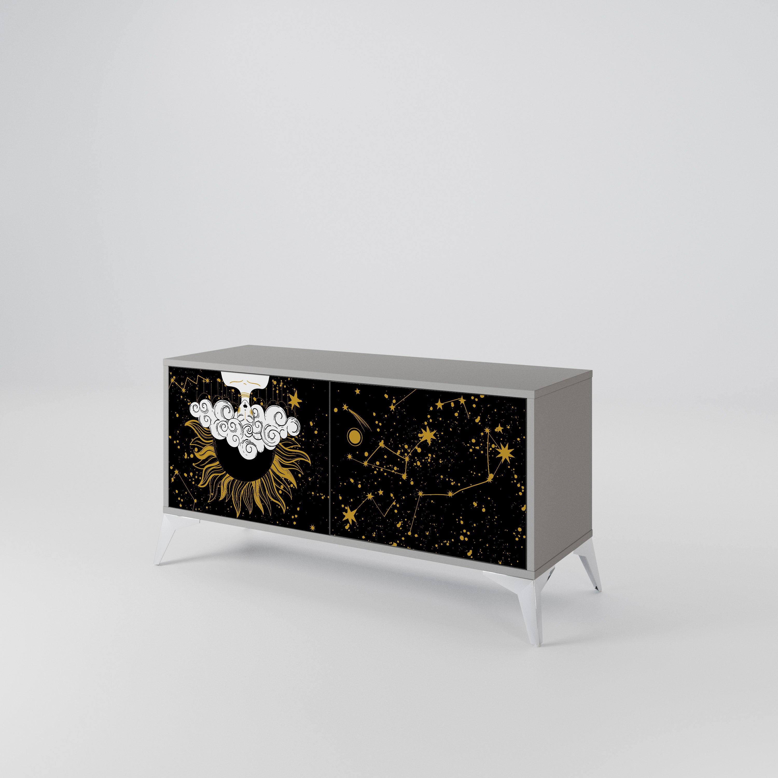 STELLAR CONSTELLATIONS Mueble de TV Compacto de 2 puertas