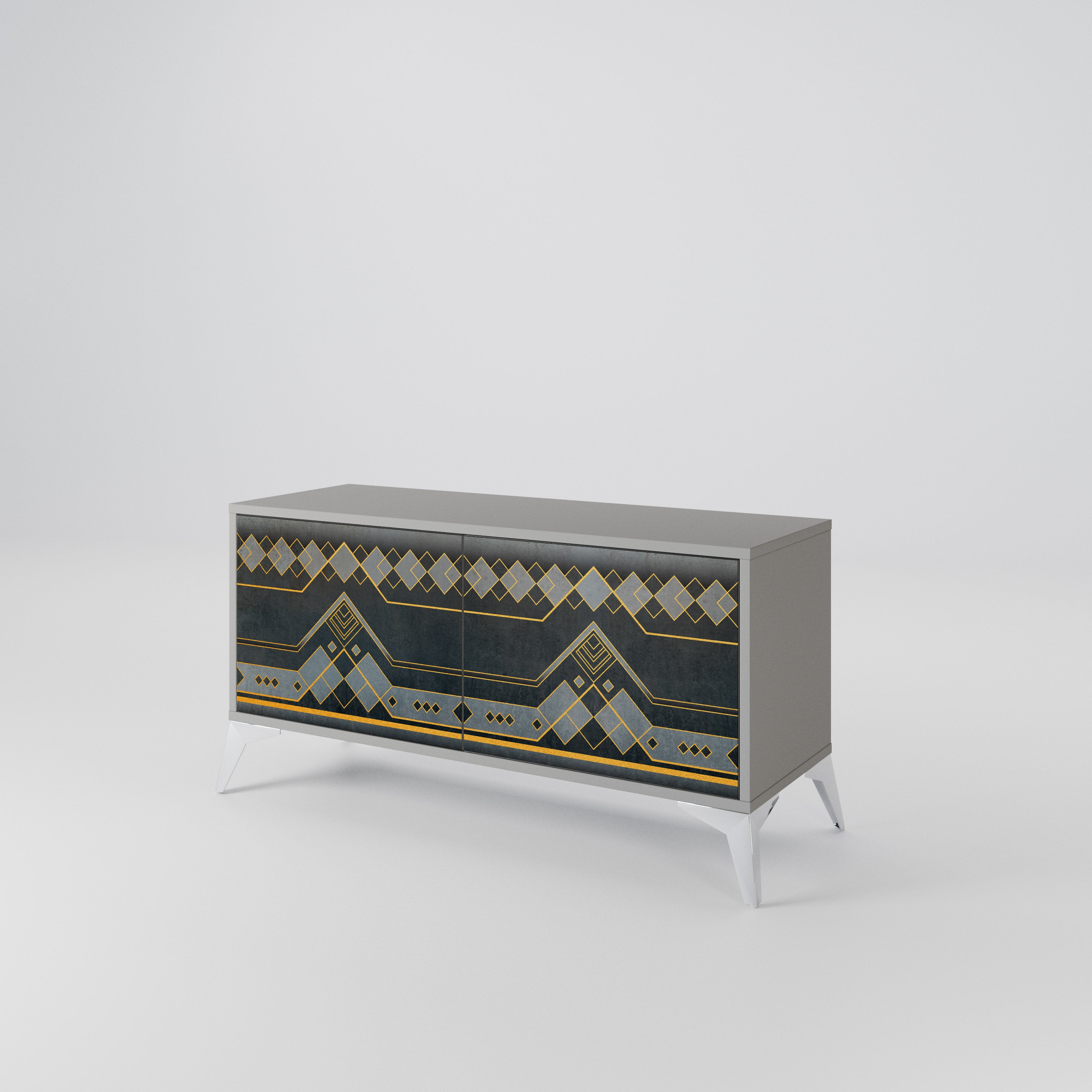 ROYAL ORDINARINESS Mueble de TV Compacto de 2 puertas