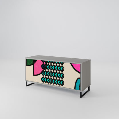 GEOMETRIC RHAPSODY Kompakt TV-bänk med 2 dörrar
