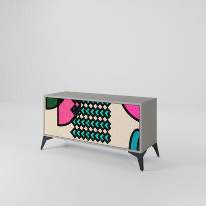 GEOMETRIC RHAPSODY Kompakt TV-bänk med 2 dörrar