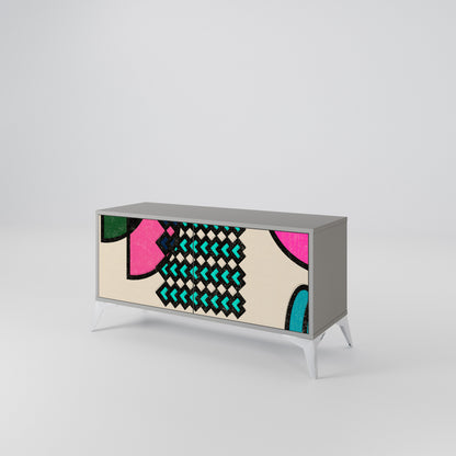 GEOMETRIC RHAPSODY Kompakt TV-bänk med 2 dörrar