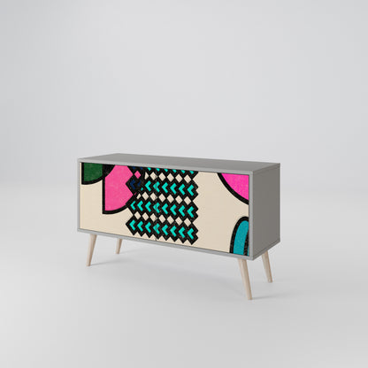 GEOMETRIC RHAPSODY Kompakt TV-bänk med 2 dörrar