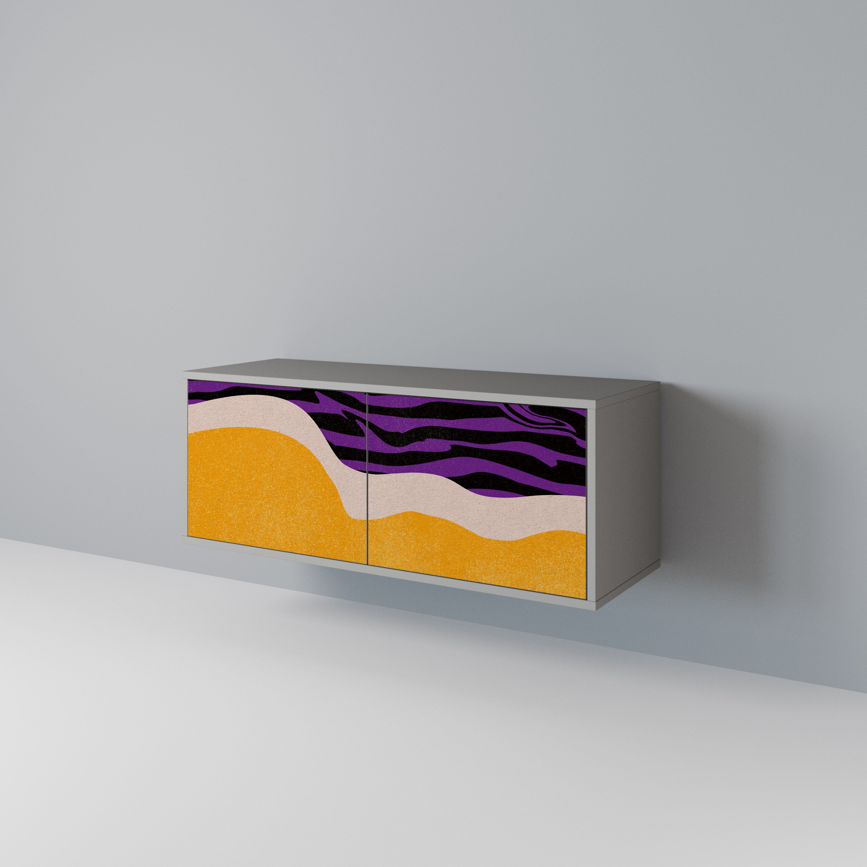 INDEPENDENT BORDER Mueble de TV Compacto de 2 puertas