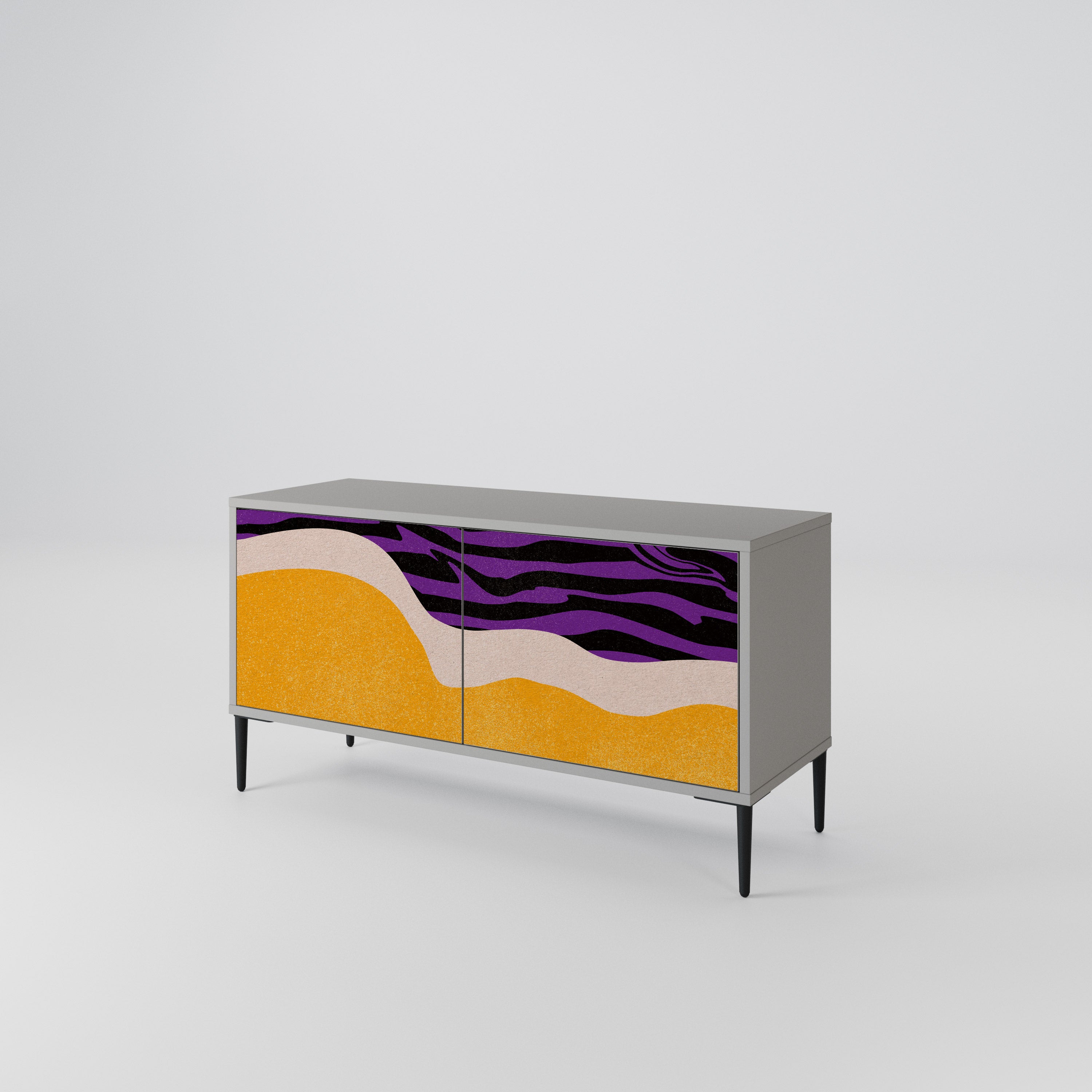 INDEPENDENT BORDER Mueble de TV Compacto de 2 puertas