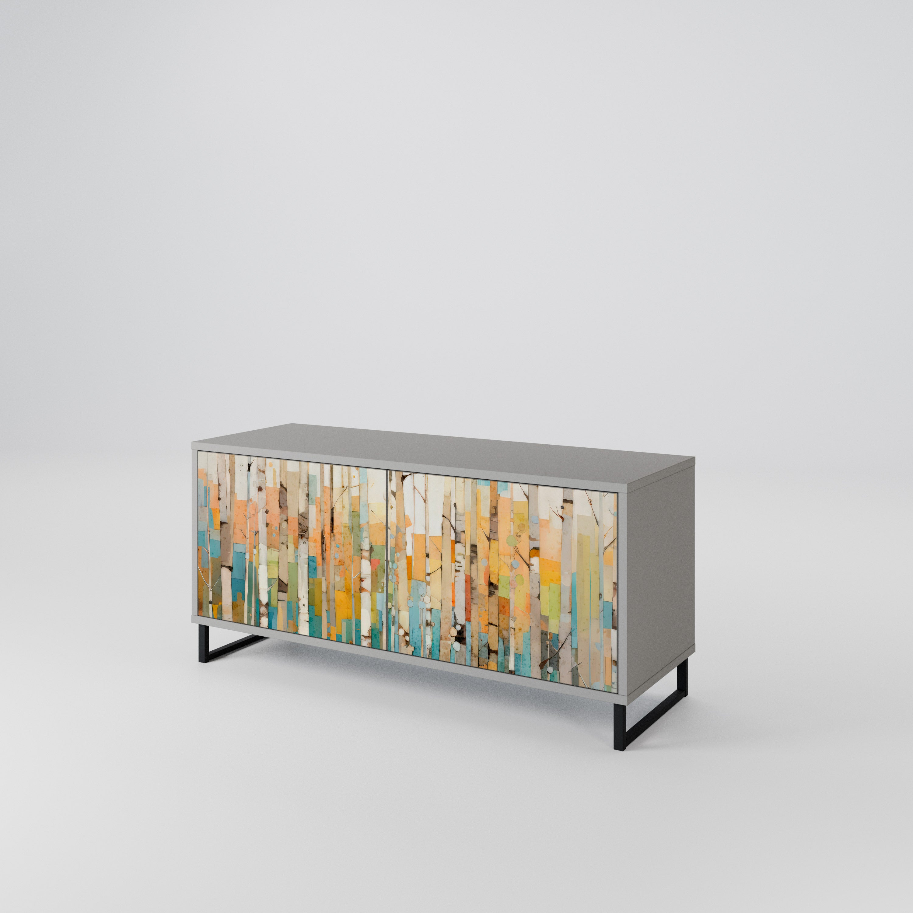 BIRCH KALEIDOSCOPE Mueble de TV Compacto de 2 puertas