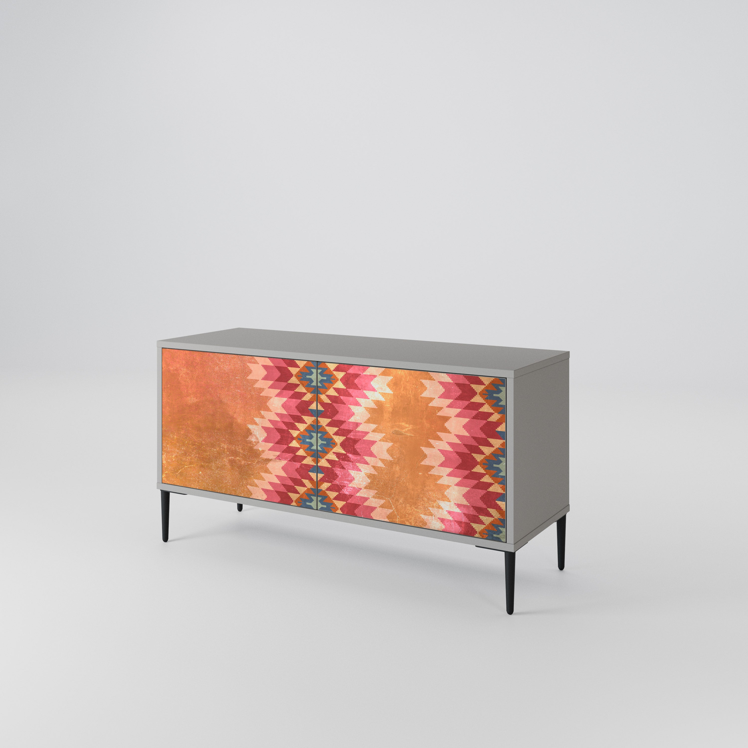 INDIAN FOLK Kompaktní dvoudveřový TV stolek