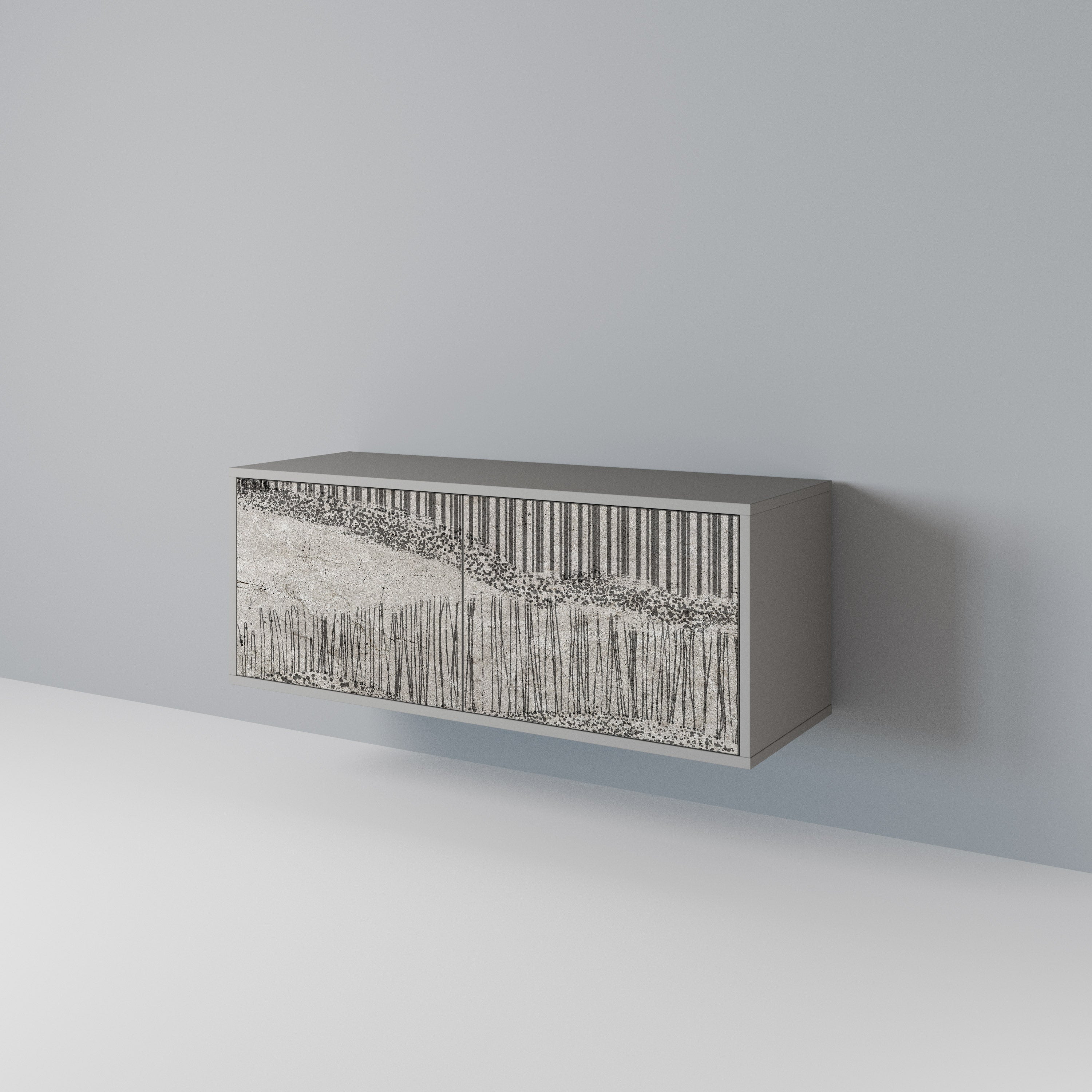 GRAIN LINES Kompaktní dvoudveřový TV stolek