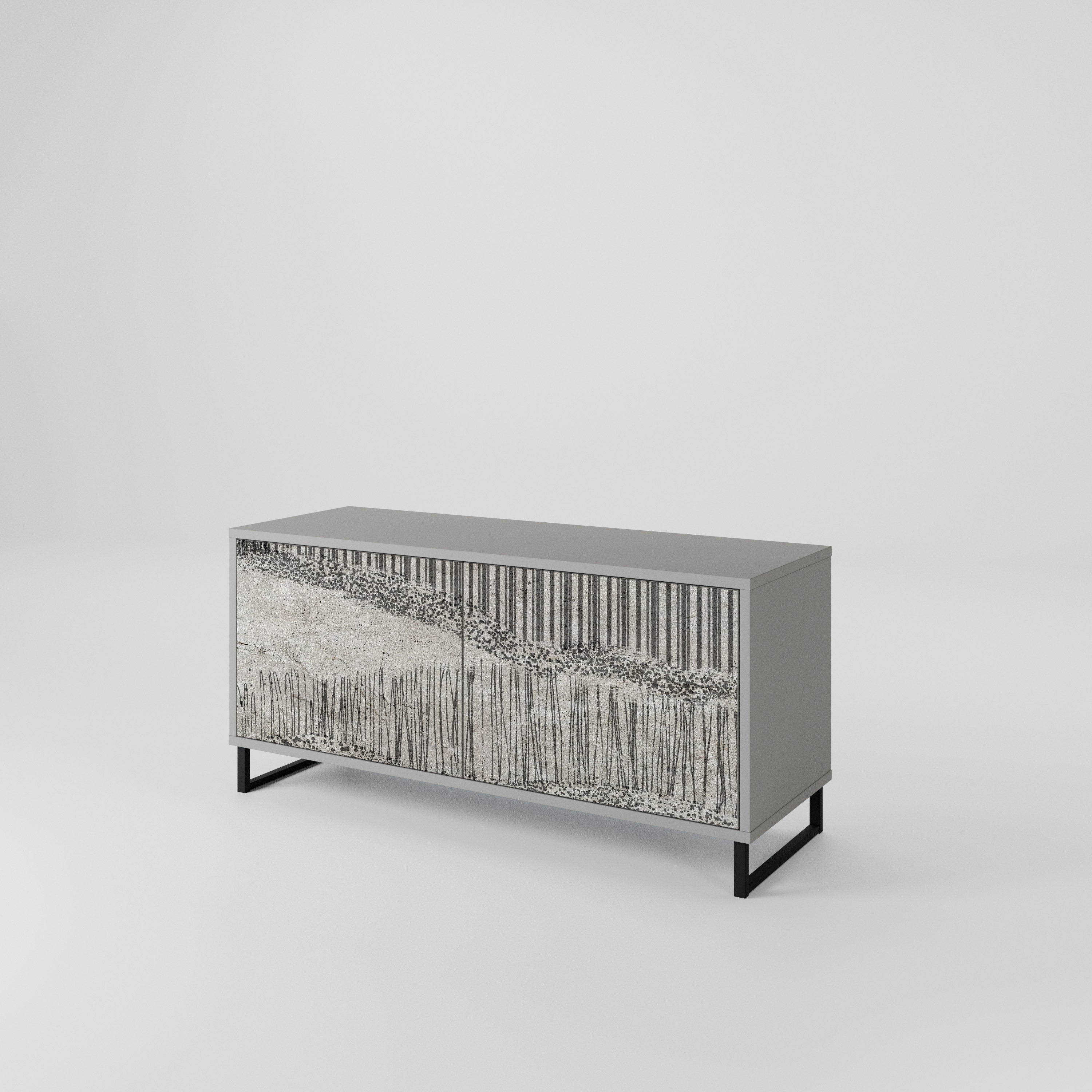 GRAIN LINES Kompaktní dvoudveřový TV stolek