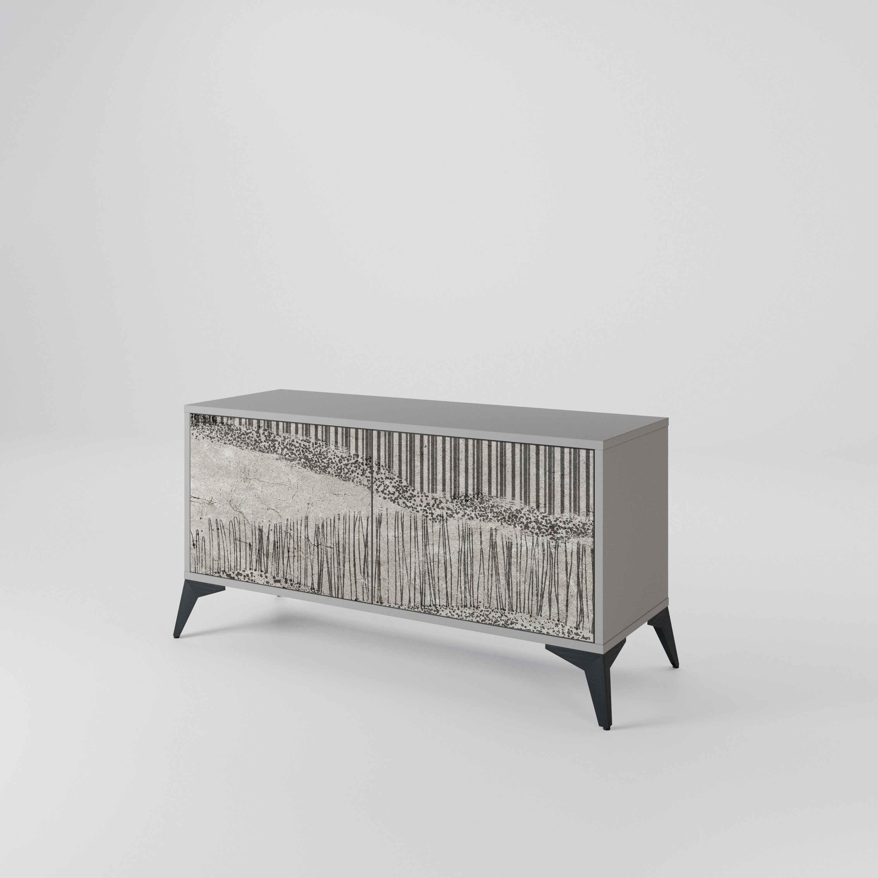 GRAIN LINES Kompaktní dvoudveřový TV stolek