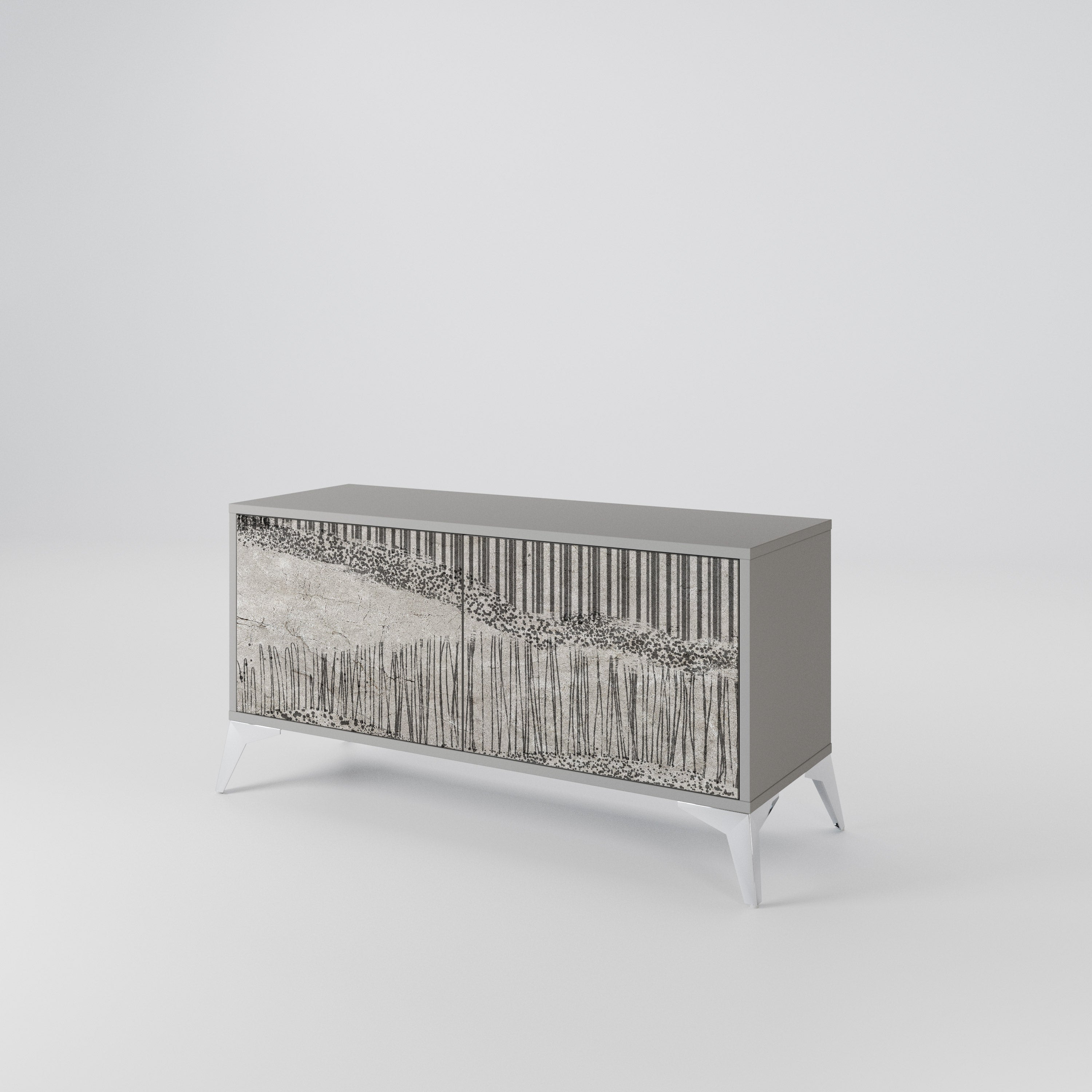 GRAIN LINES Kompaktní dvoudveřový TV stolek