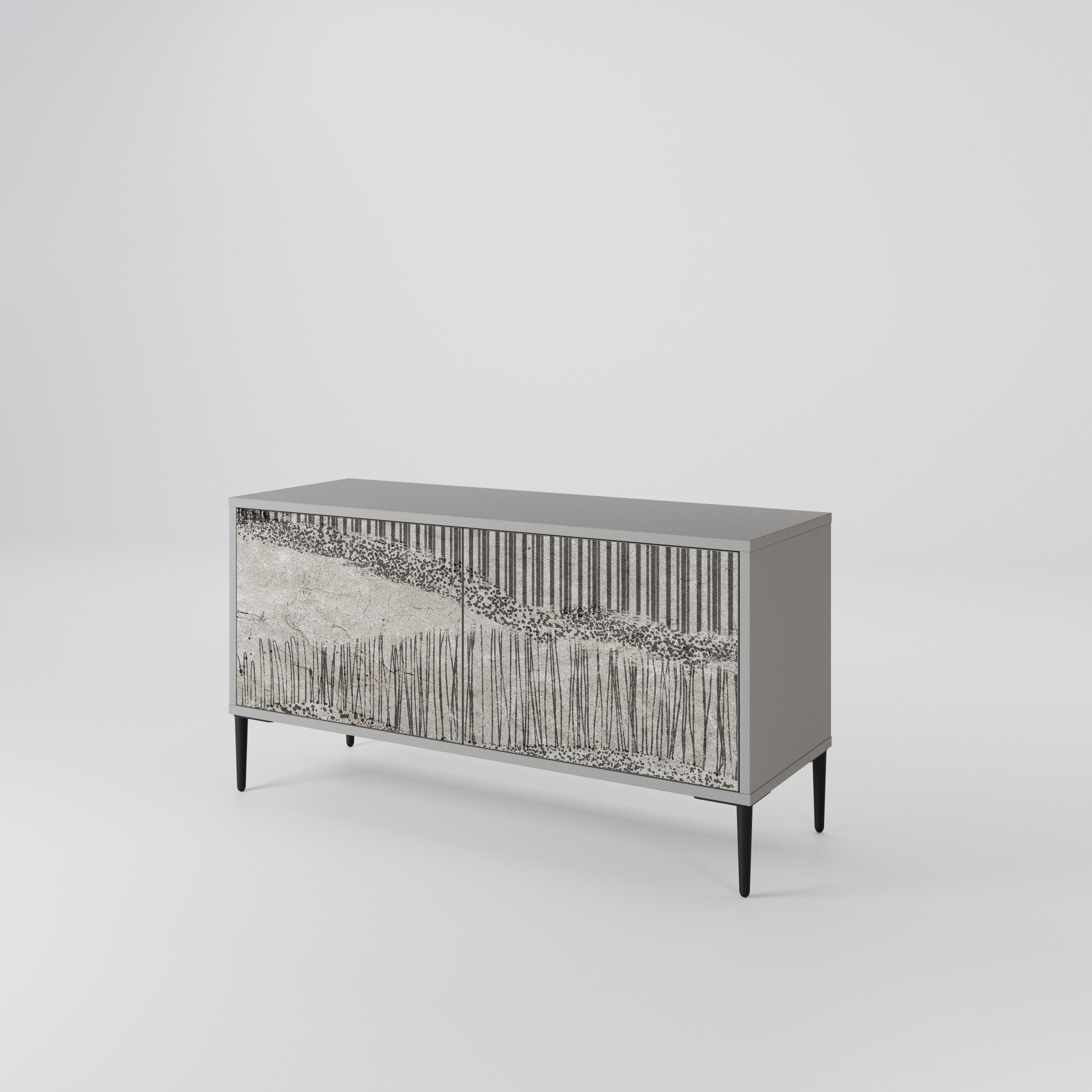 GRAIN LINES Kompaktní dvoudveřový TV stolek