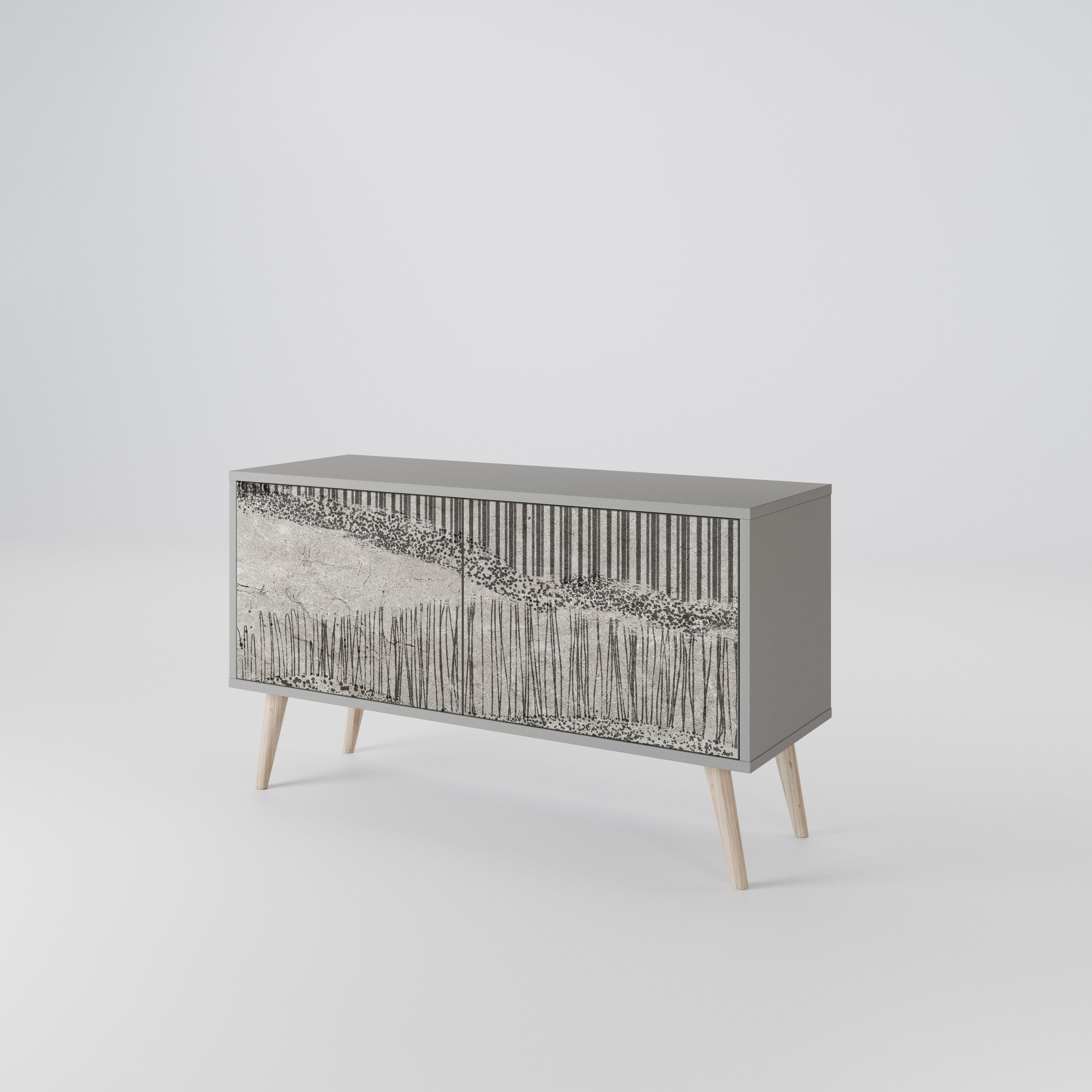 GRAIN LINES Kompaktní dvoudveřový TV stolek