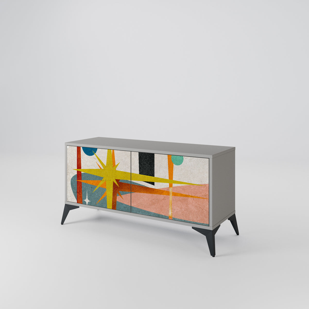 INTERSTELLAR VIBES Mueble de TV Compacto de 2 puertas