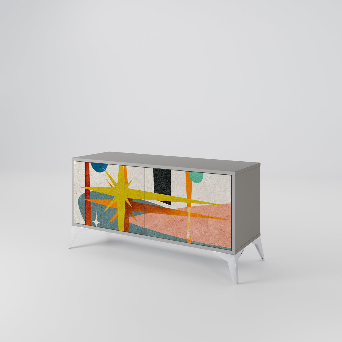 INTERSTELLAR VIBES Mueble de TV Compacto de 2 puertas