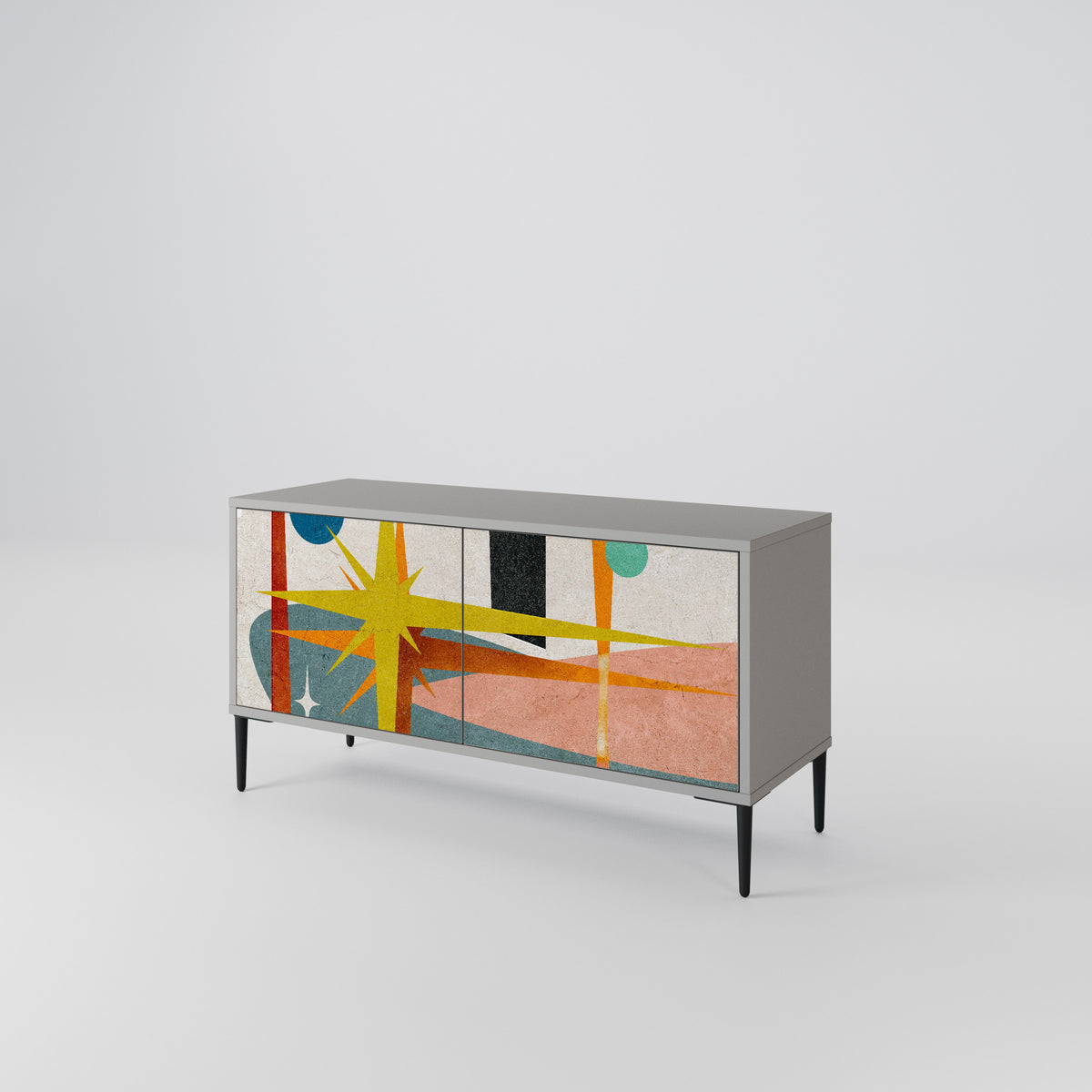 INTERSTELLAR VIBES Mueble de TV Compacto de 2 puertas