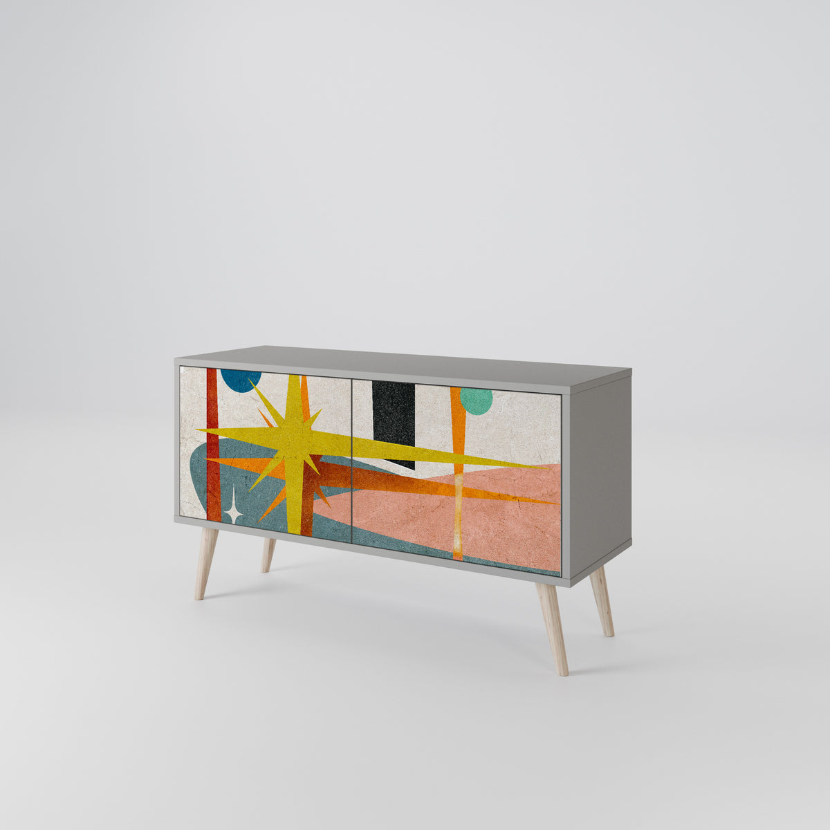 INTERSTELLAR VIBES Mueble de TV Compacto de 2 puertas