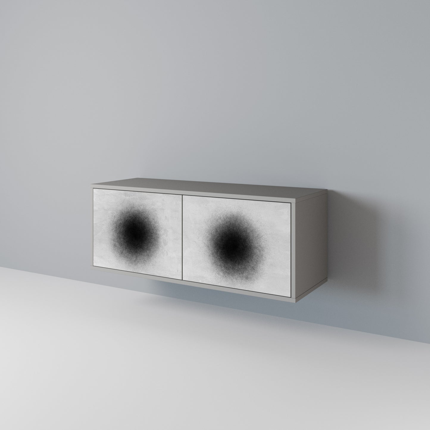 BLACK HOLE Móvel de TV Compacto de 2 Portas