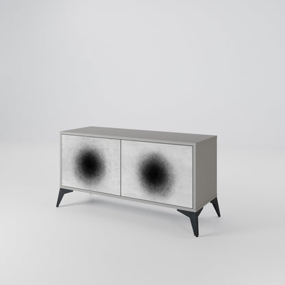 BLACK HOLE Móvel de TV Compacto de 2 Portas