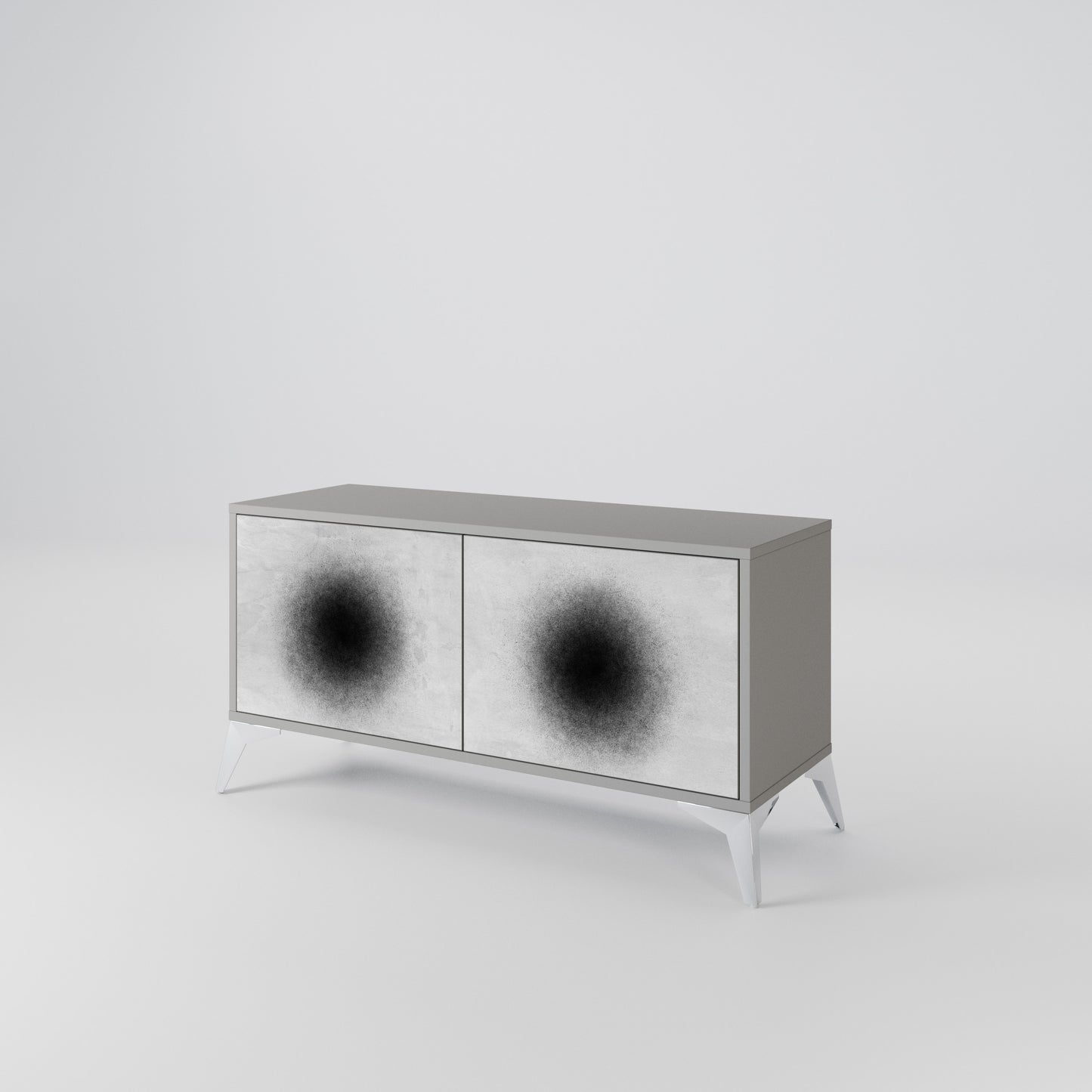 BLACK HOLE Móvel de TV Compacto de 2 Portas