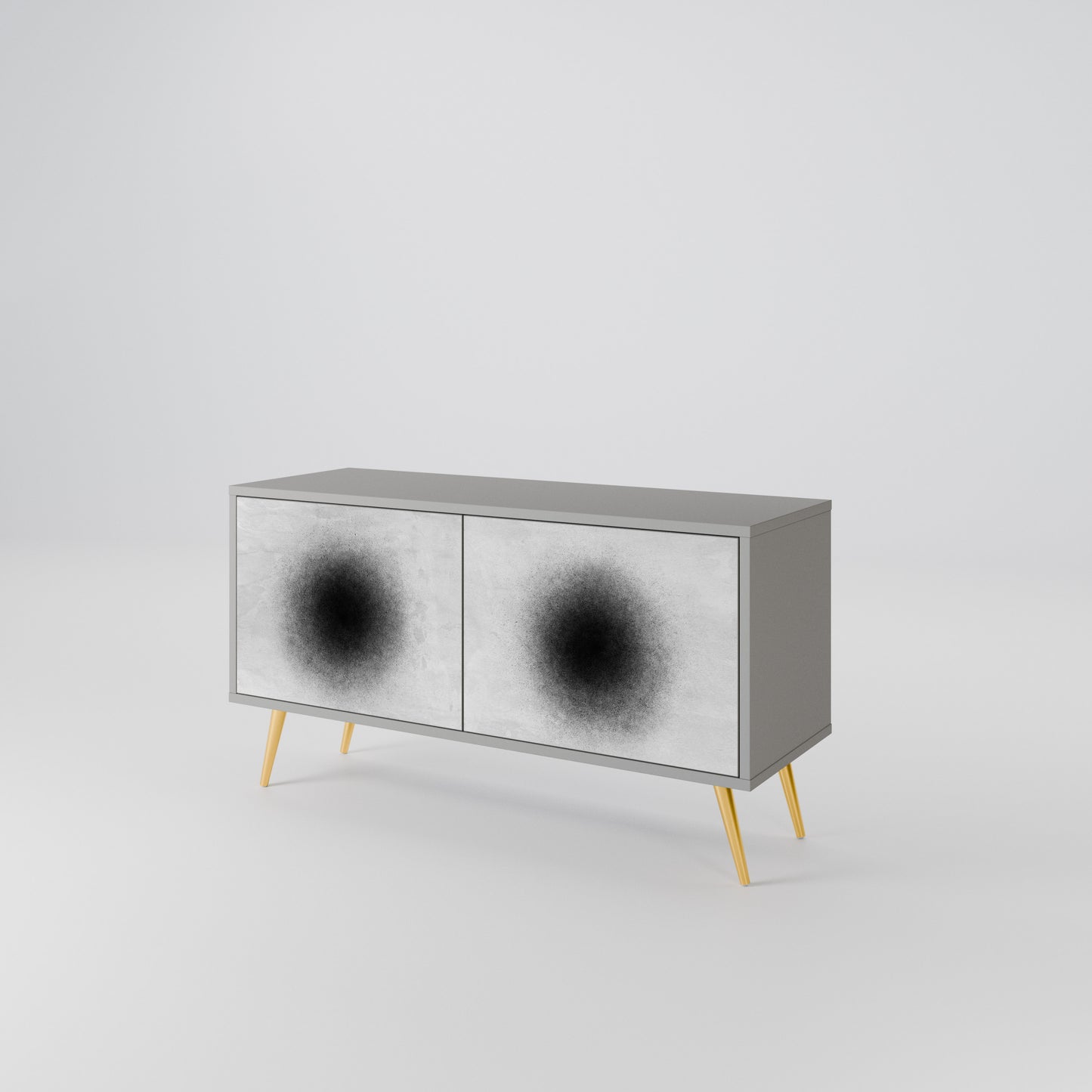 BLACK HOLE Móvel de TV Compacto de 2 Portas
